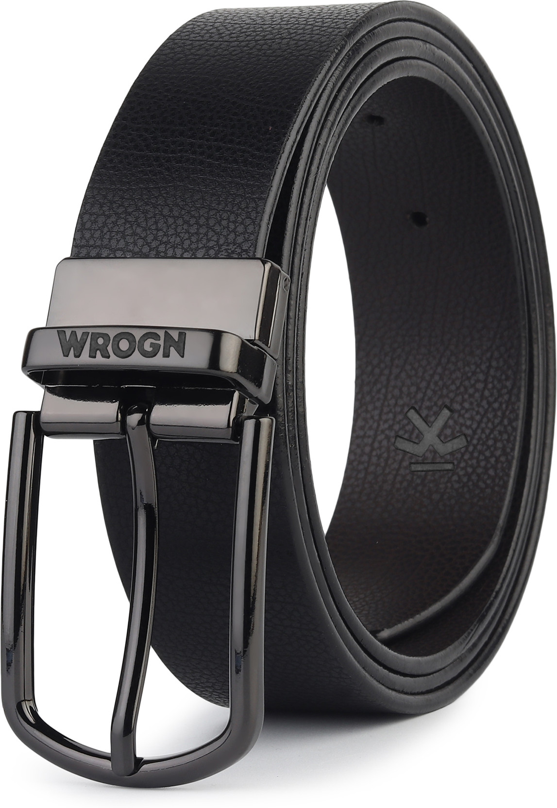 Men Formal, Casual, Evening, Party Black Genuine Leather Reversible Belt