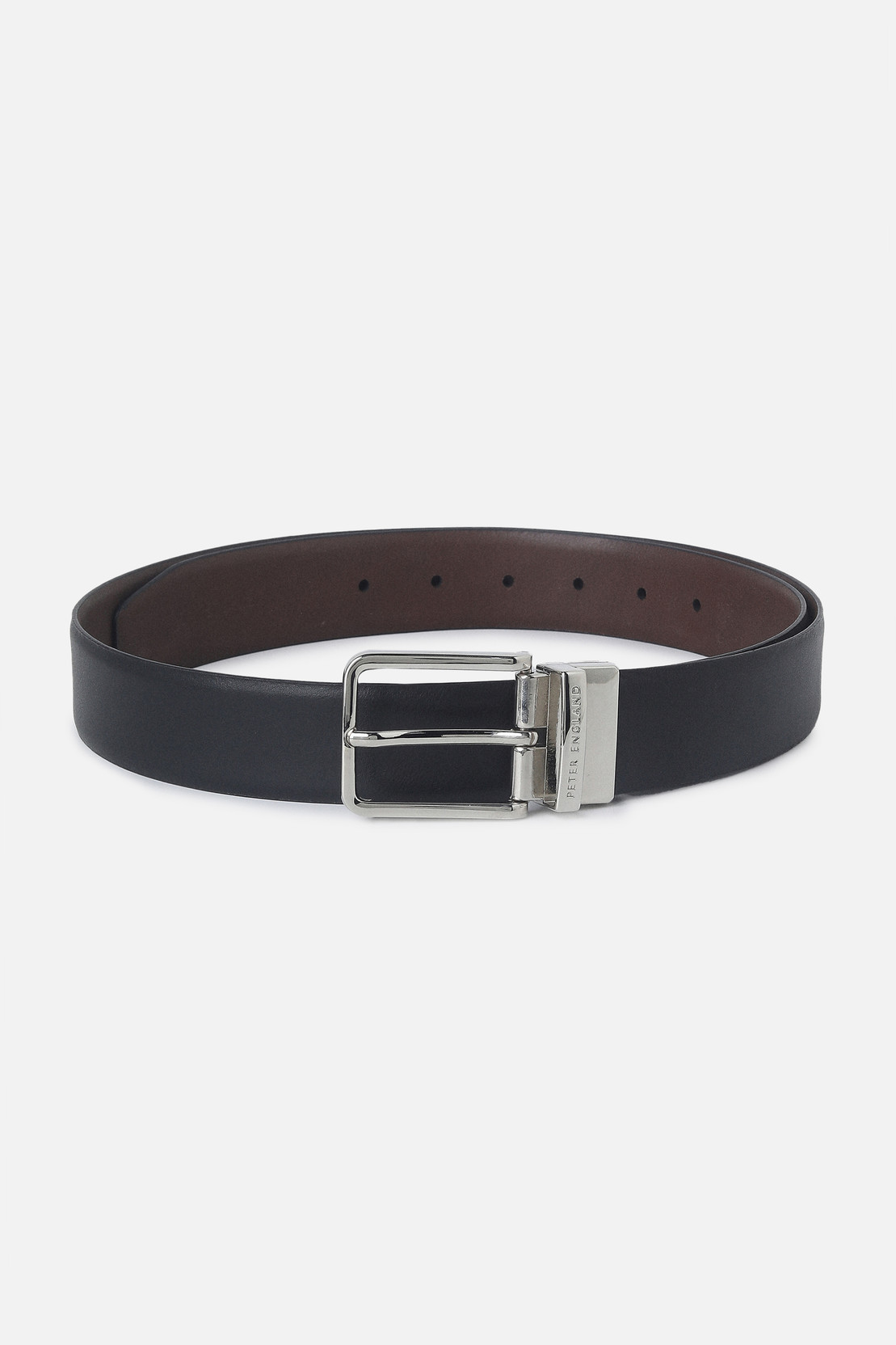 Men Formal Black Genuine Leather Reversible Belt