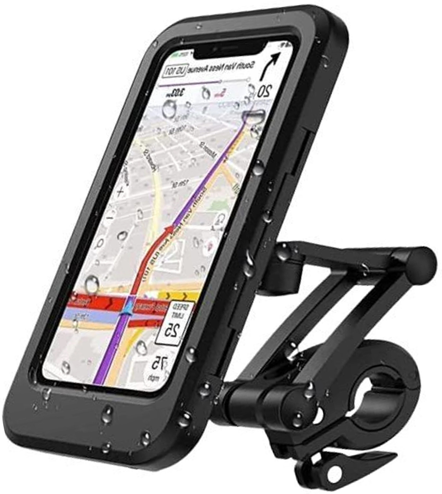 TROST Waterproof Motorcycle & Bike Cell Phone Holder With 360° Adjustable Rotation Bike Mobile Holder