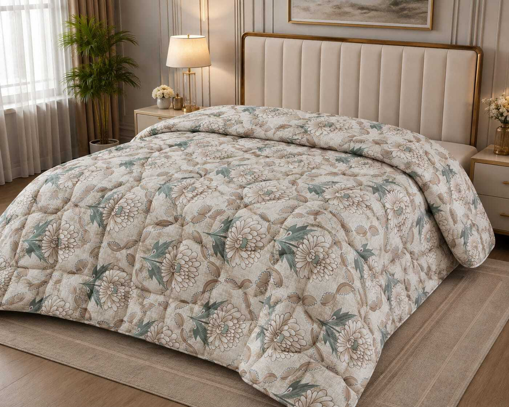 Glance Floral Double Comforter for  AC Room