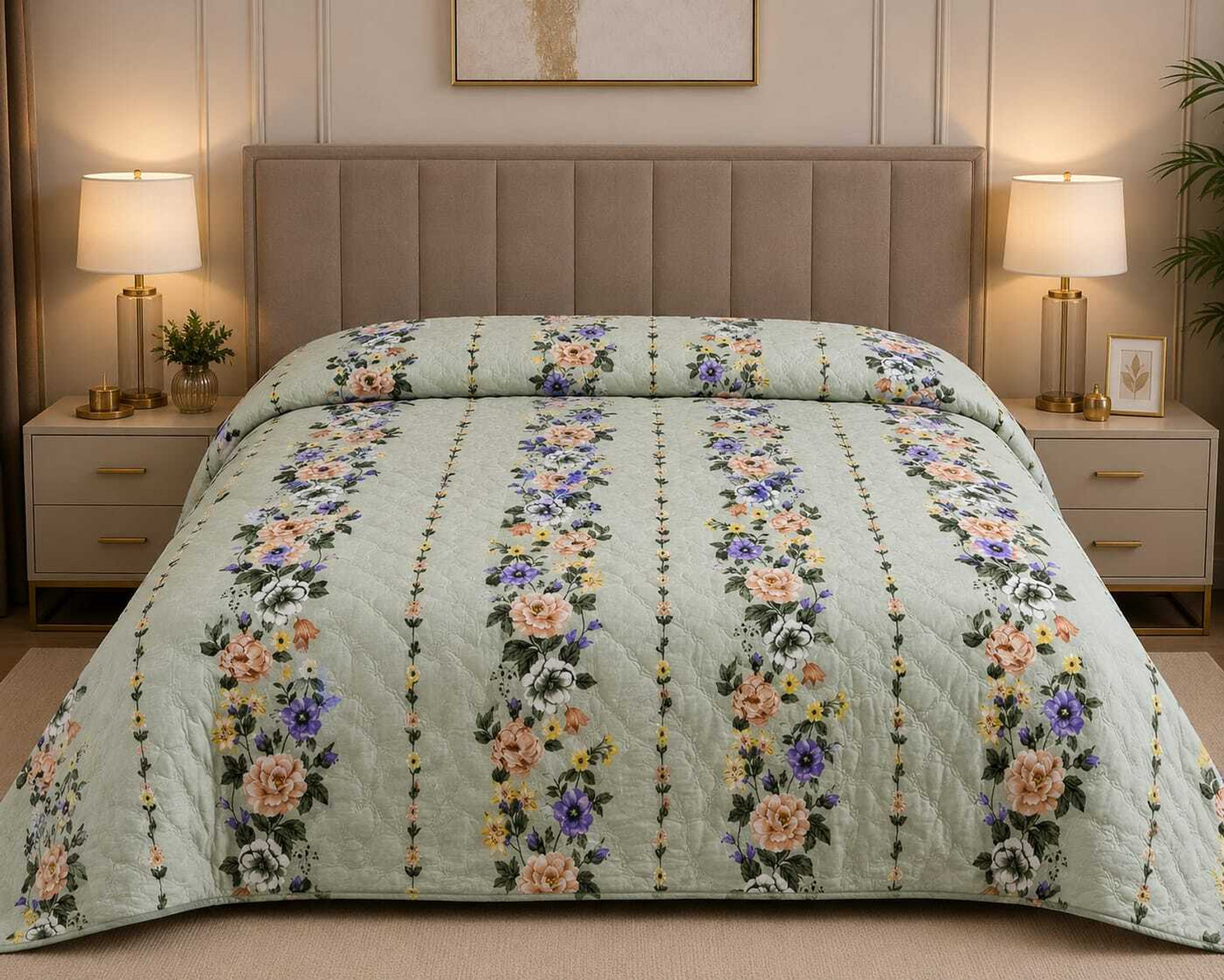 Glance Floral Double Comforter for  AC Room