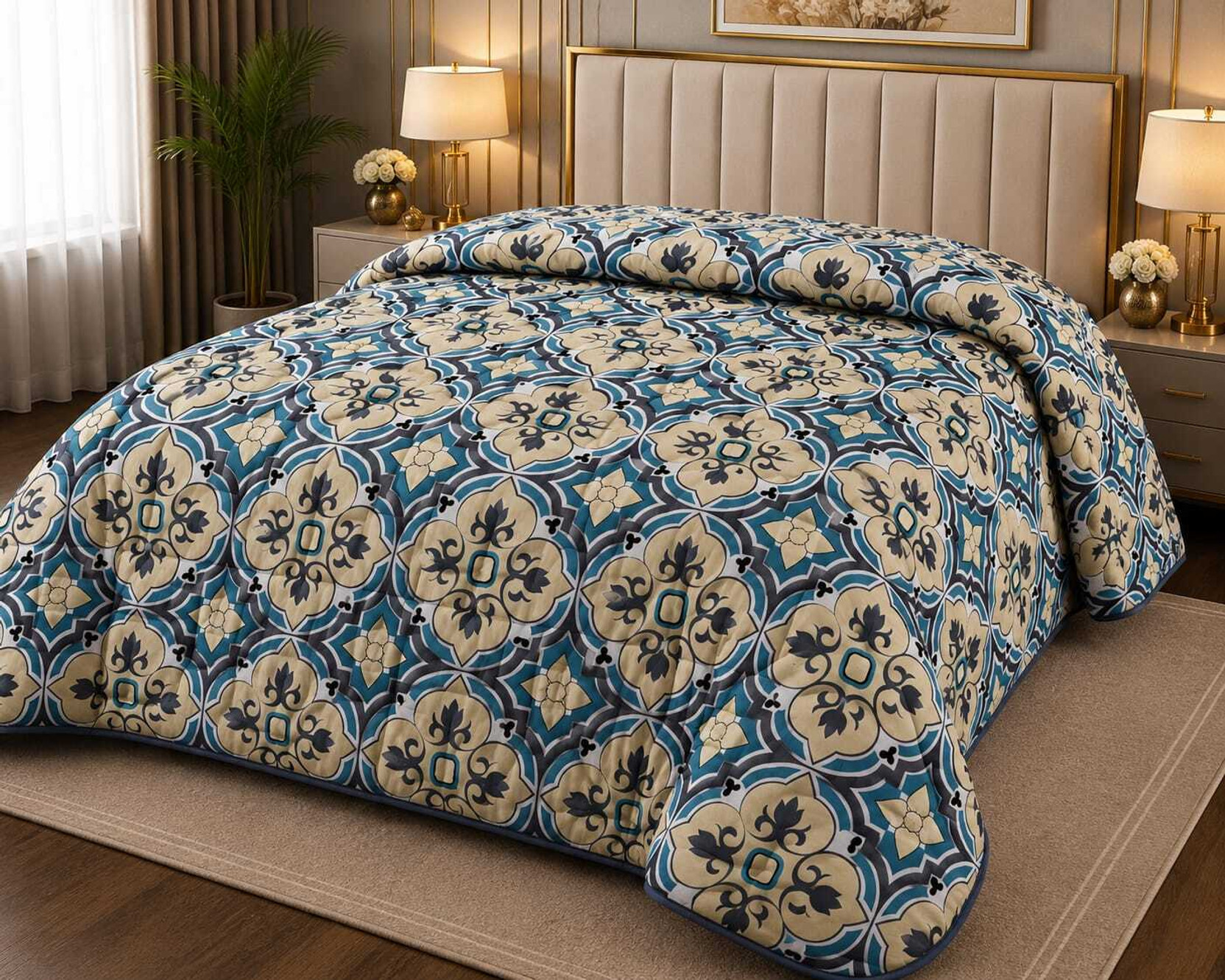 Glance Floral Double Comforter for  AC Room