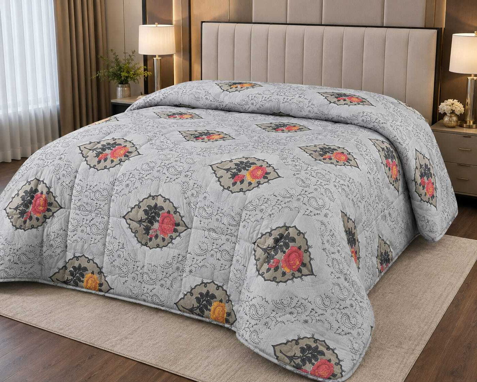 Glance Floral Double Comforter for AC Room