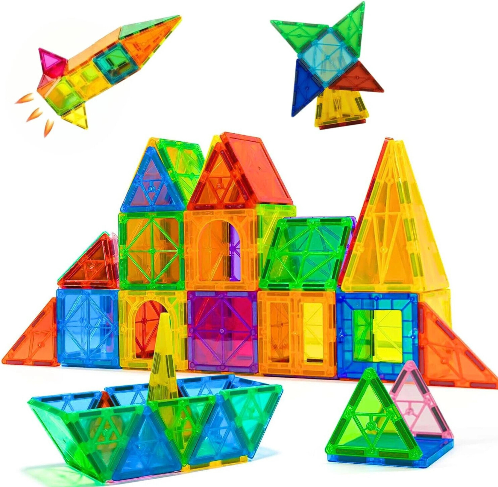T'tots Magnetic Building Blocks Tiles | Magnet Toys for Kids Educational STEM Toy 26 Pc