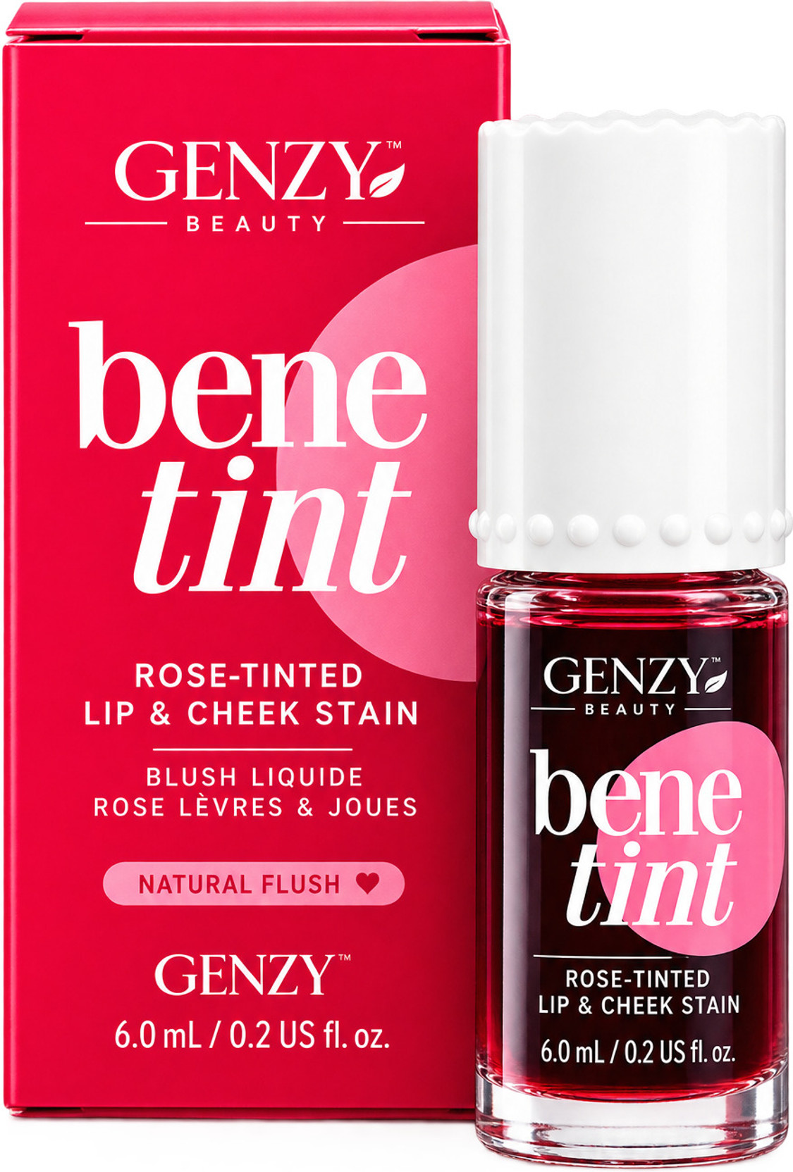 Winble Liquid Lip & Cheek Tint 12.5ml | Rose Blush & Buildable Color