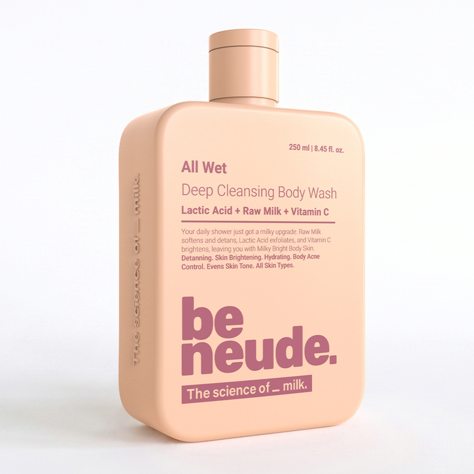 Be Neude Milk Lactic Acid Vitamin C DeTan Body Wash