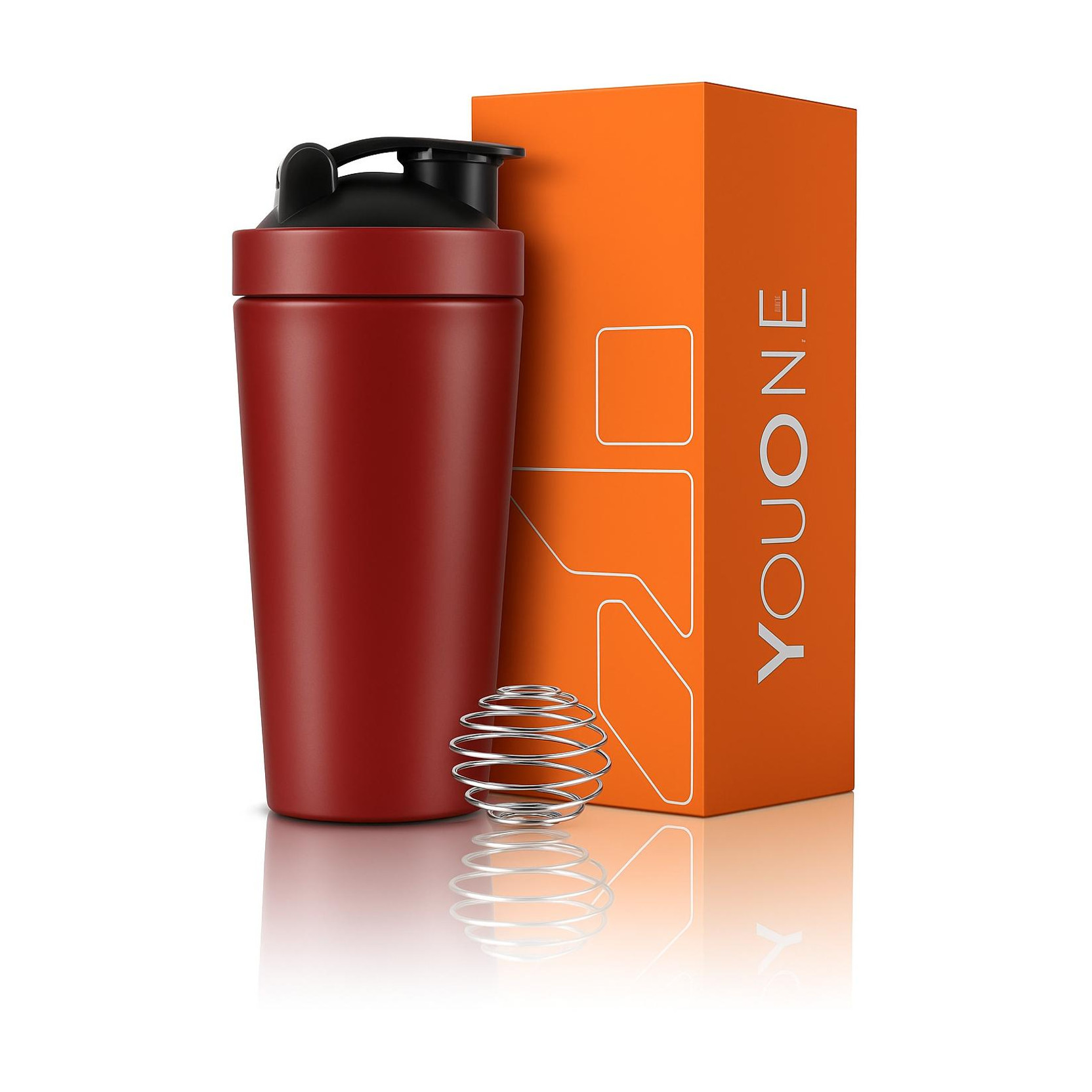 Youone Steel Protein Shaker Bottle for Gym 750ml Leak Proof Gym Shaker with Mixer Ball 750 ml Steel Shaker