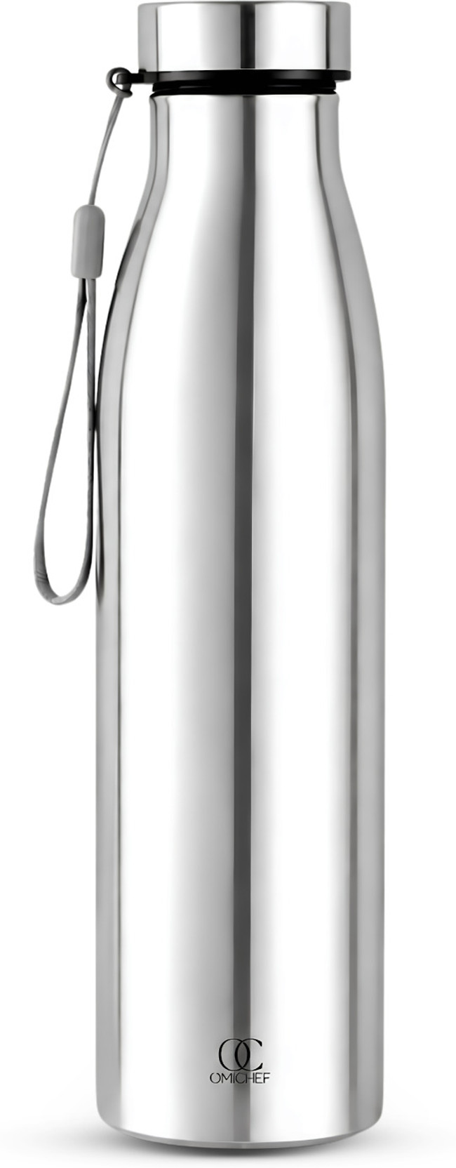 Omichef Leak Proof 1 L Stainless Steel Water Bottle BPA Free Single Wall 1000 ml Steel Bottle