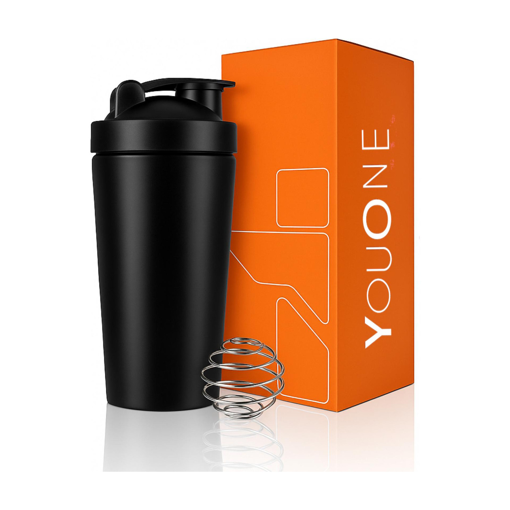 Youone Stainless Steel Protein Shaker Bottle | Leak‑Proof Gym Shaker with Mixer Ball 750 ml Steel Shaker