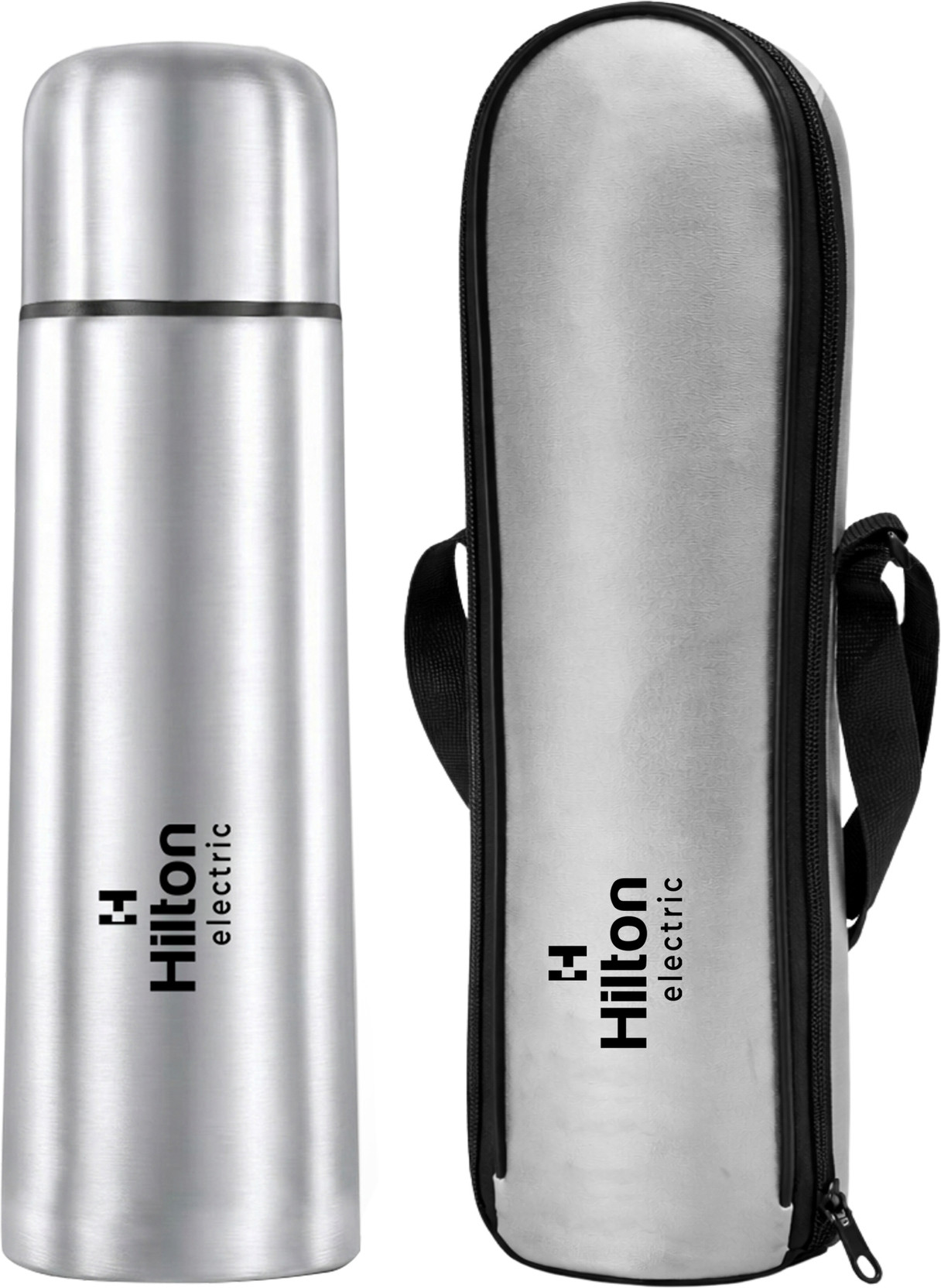 HILTON Stainless Steel Vacuum Insulated Flask, 24hrs. Hot & Cold Thermos, BPA-Free 500 ml Stainless Steel Flask