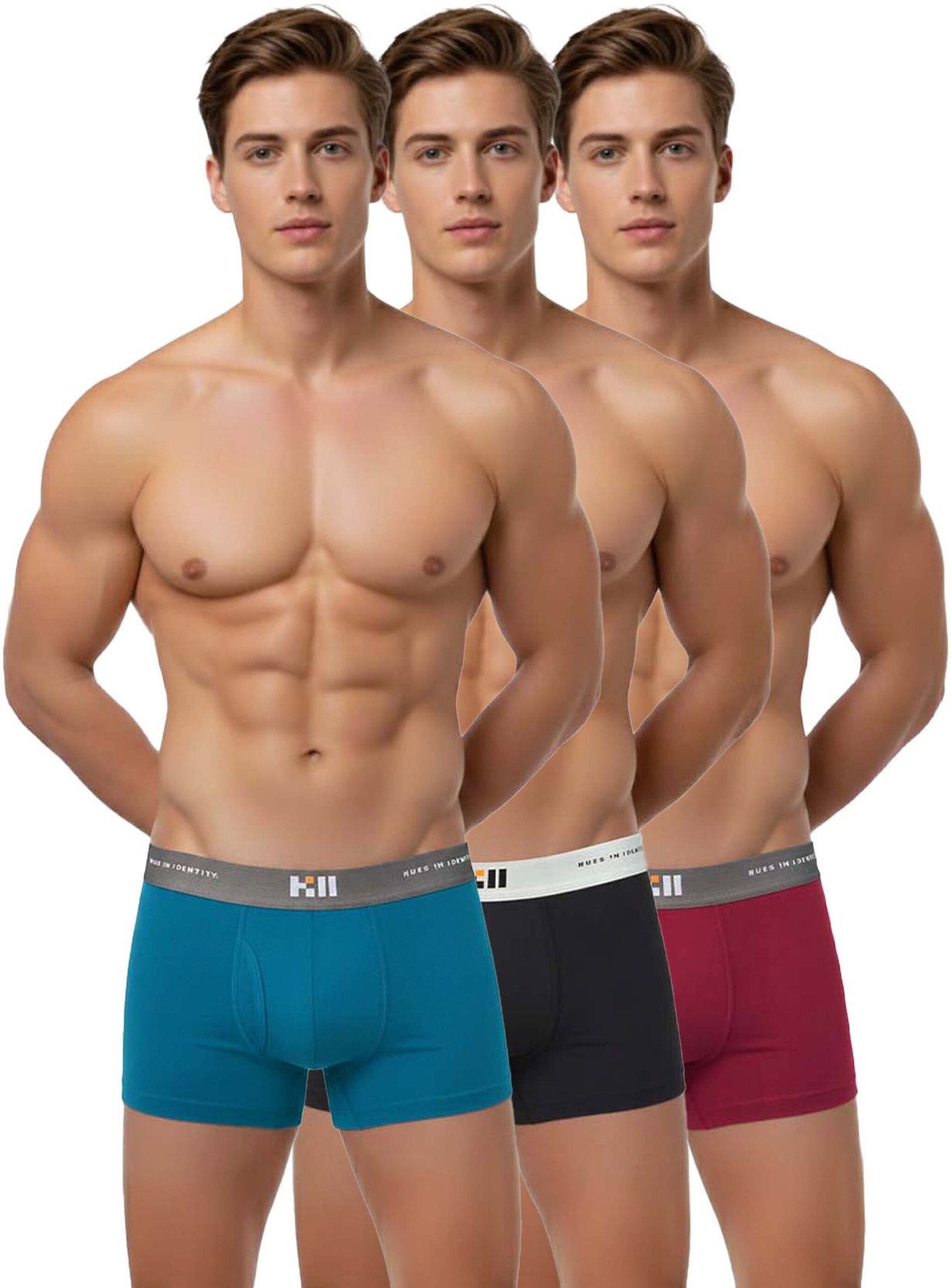 Pack of 3 Solid Men Boxer