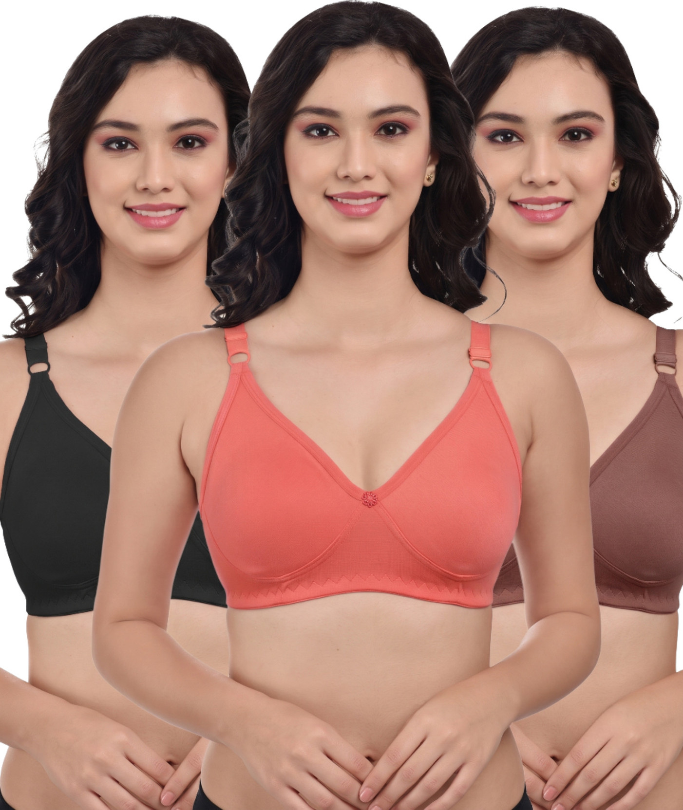 Pack of 3 Women Everyday Non Padded Bra