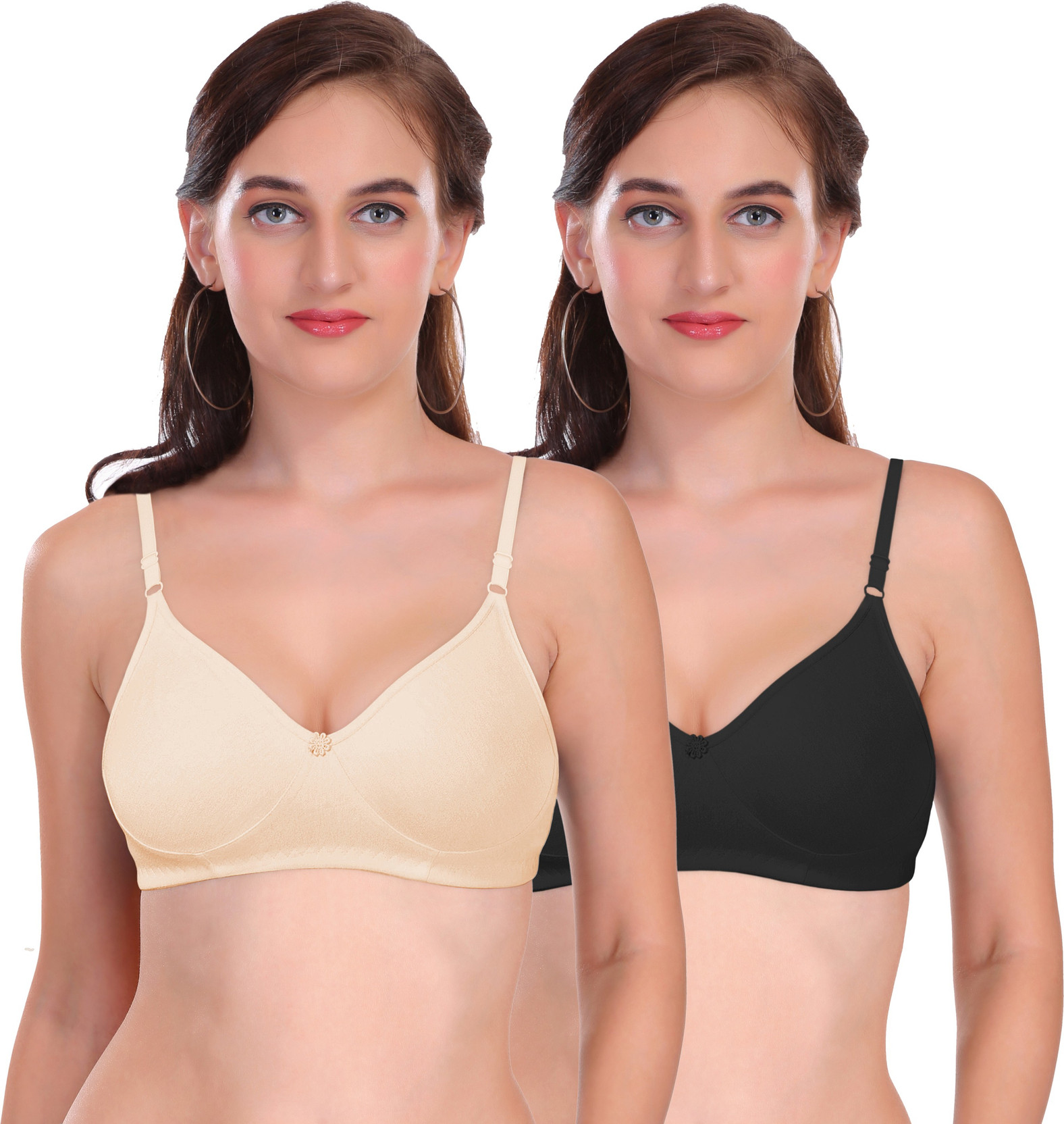 Pack of 2 Women T-Shirt Non Padded Bra