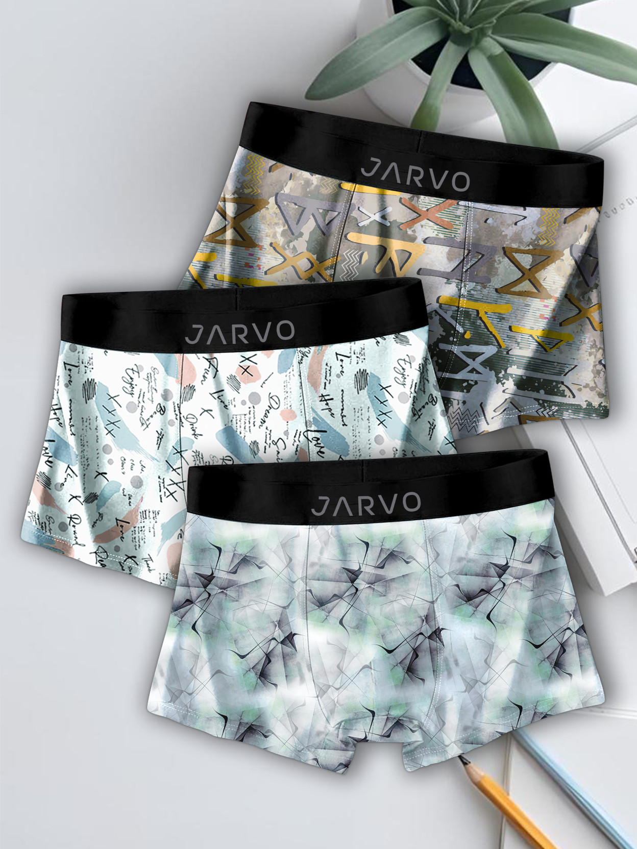Pack of 3 Solid Men Trunk