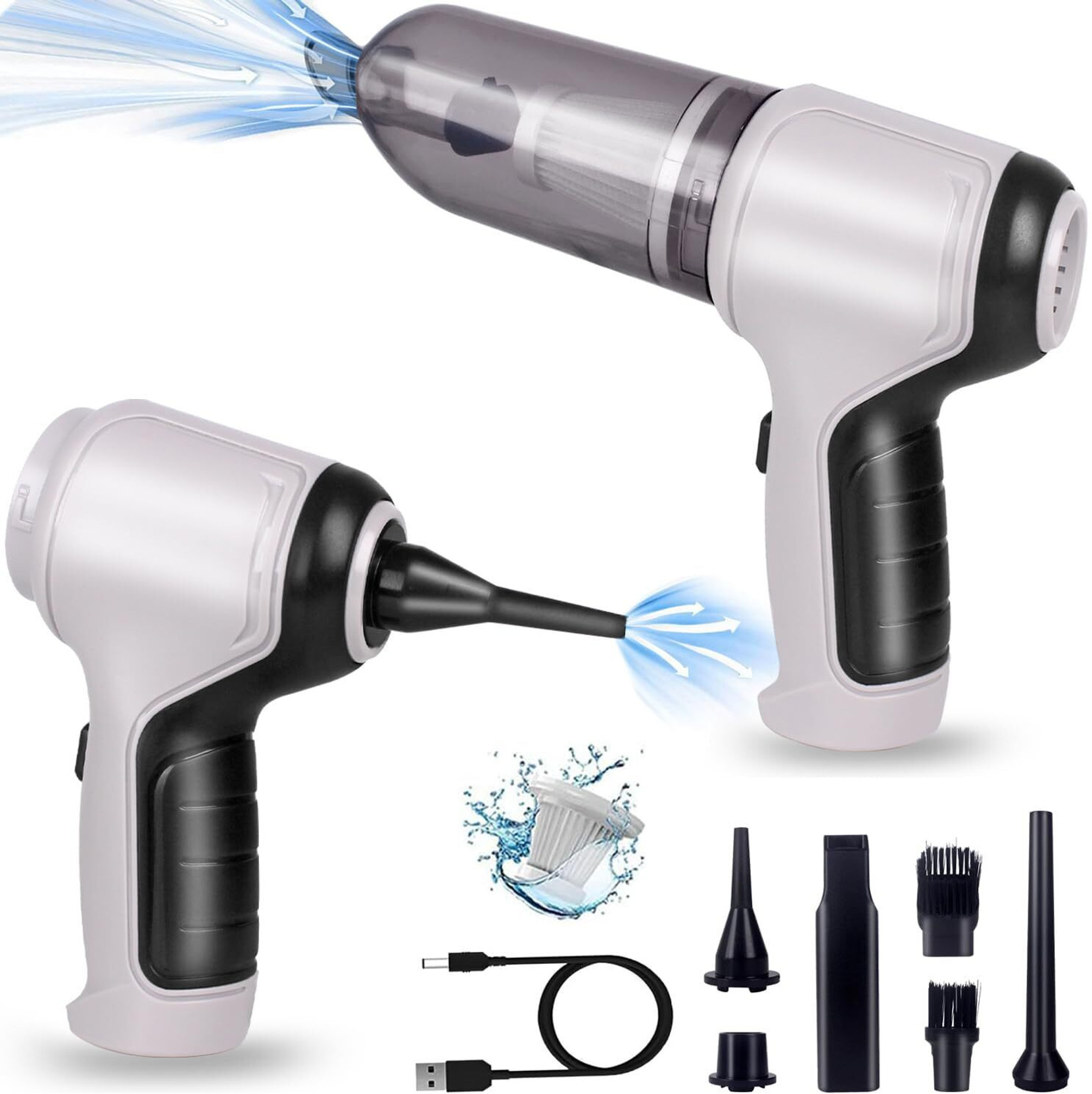 LAYAOR Portable Vacuum Cleaner | Cordless Handheld Mini Vacuum with Multi-Nozzles Cordless Vacuum Clea...