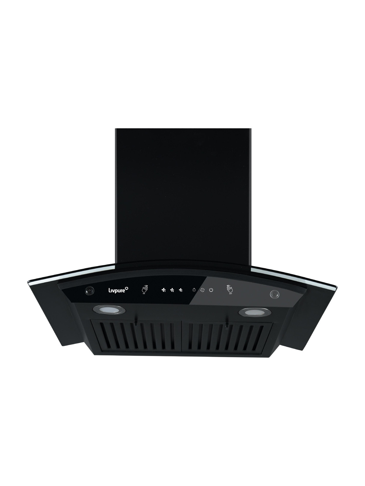 LIVPURE Elega-60 1300 CMH 60 cm Curved Glass 60 cm| 6 Years Motor Warranty|Heat Autoclean| Gesture Con...