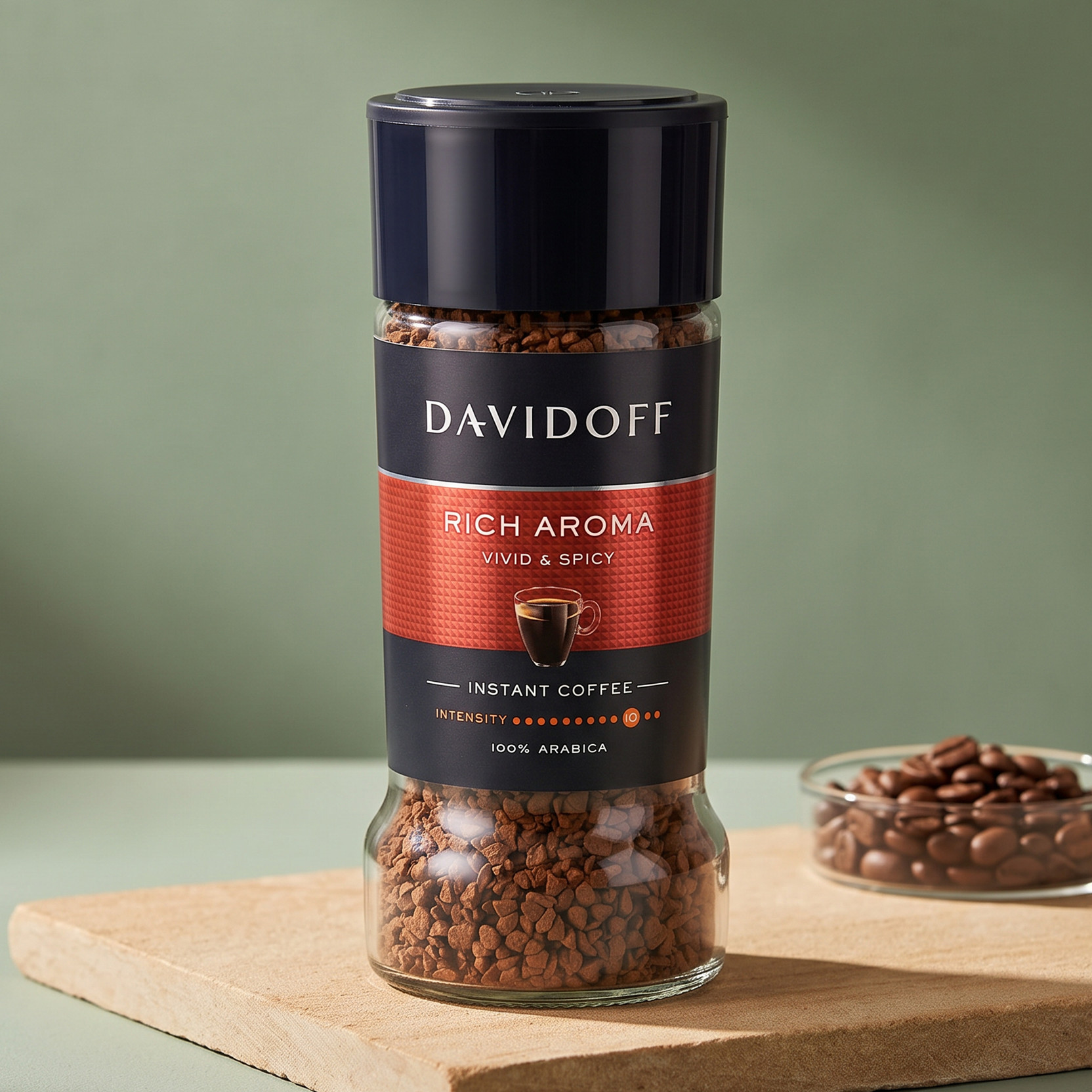 Davidoff Rich Aroma 10/12 Intensity, 100% Arabica Instant Coffee