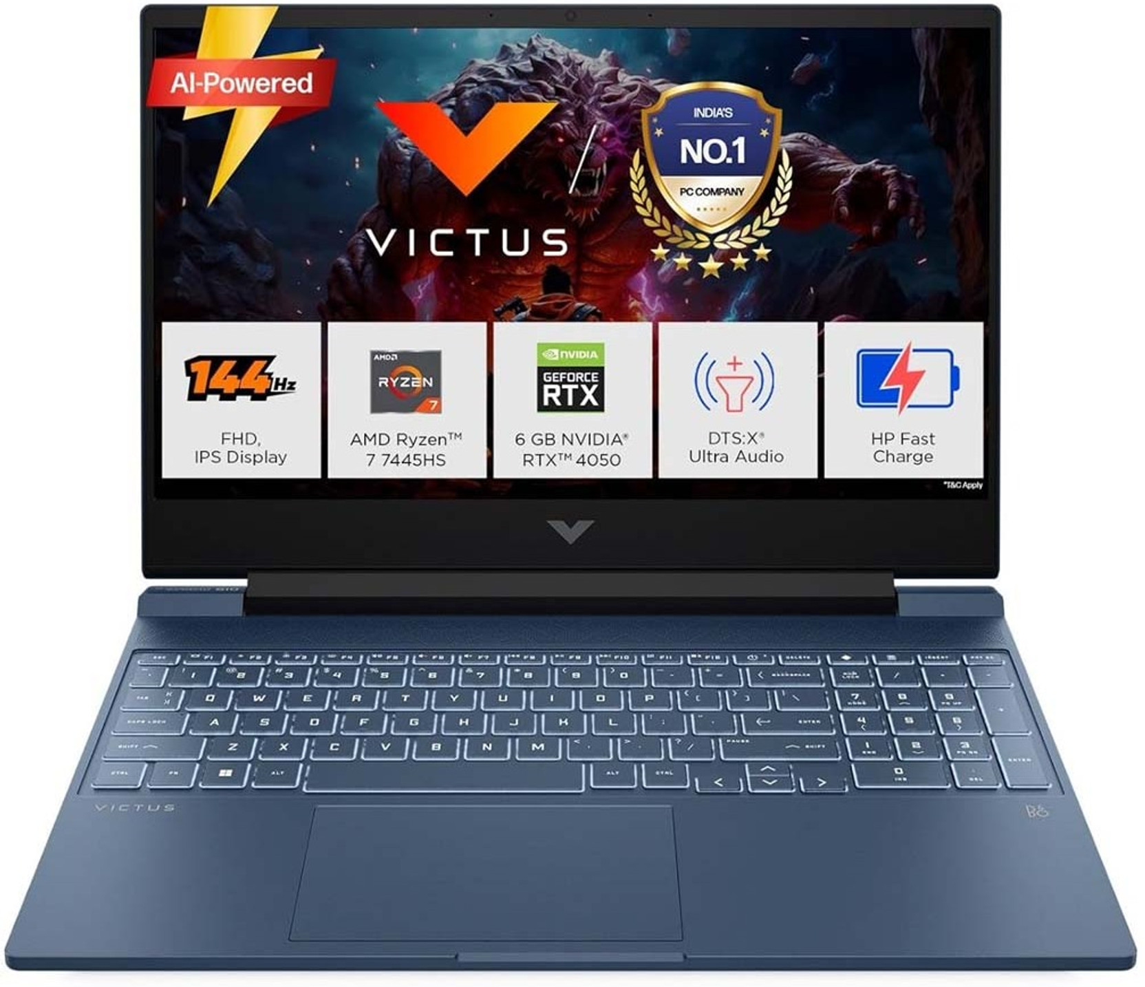 HP Victus AMD Ryzen 7 7445HS - (16 GB/512 GB SSD/Windows 11 Home/6 GB Graphics/NVIDIA GeForce RTX 4050...