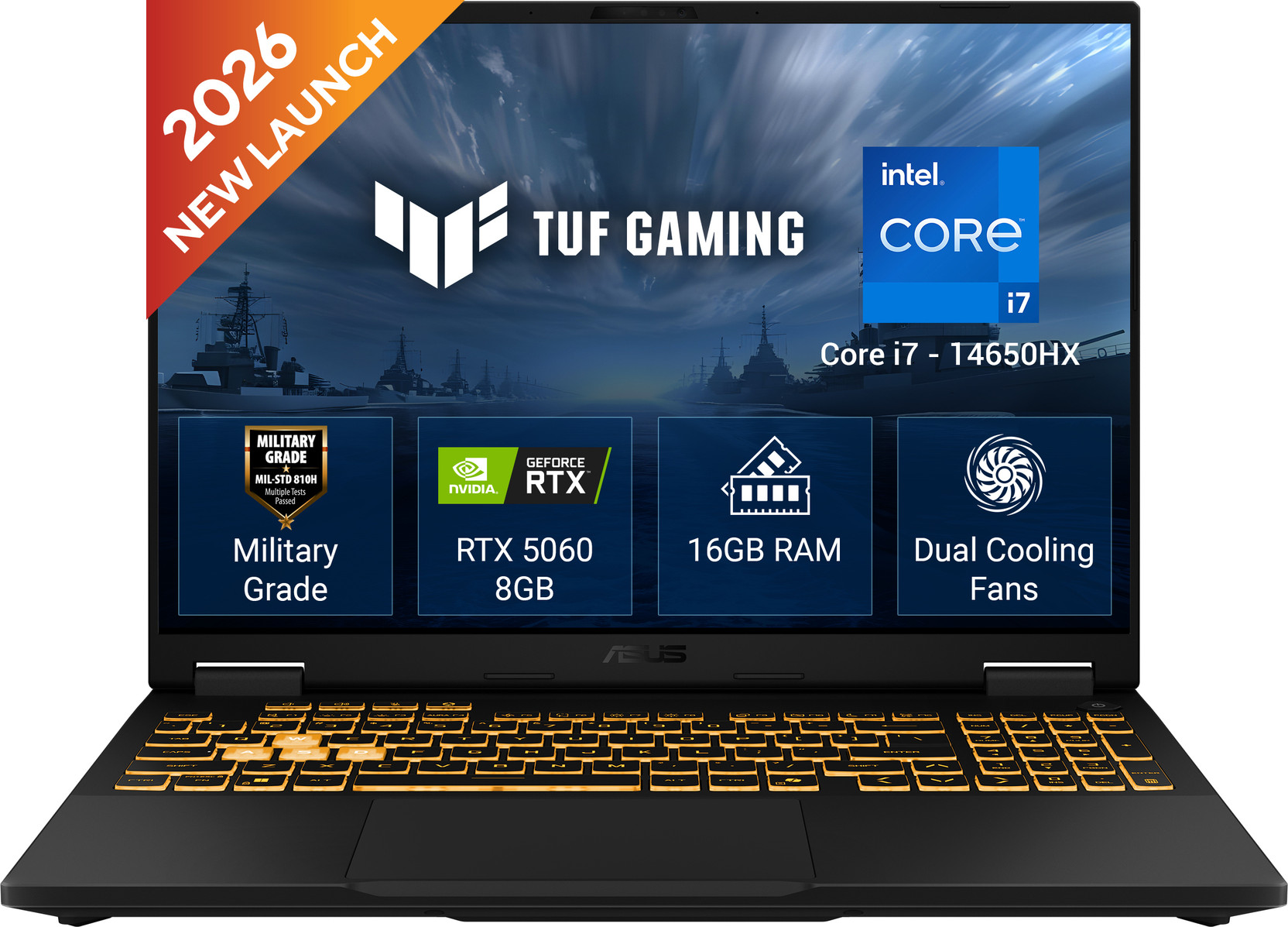 ASUS TUF Gaming F16 (2026) Intel Core i7 14th Gen 14650HX - (16 GB/1 TB SSD/Windows 11 Home/8 GB Graph...