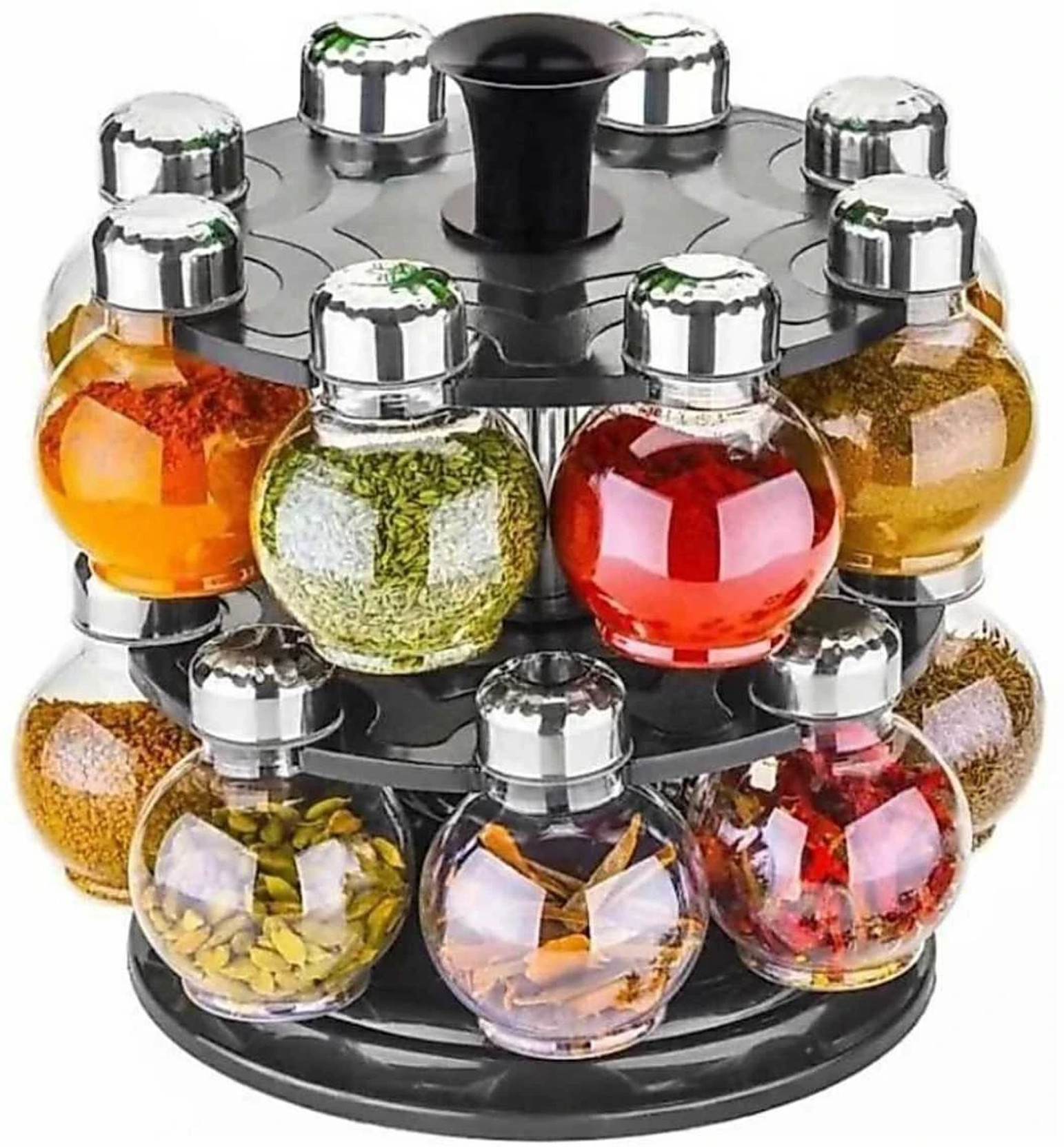 MAHADEV ENTERPRISE Spice Set Plastic, Stainless Steel, Glass