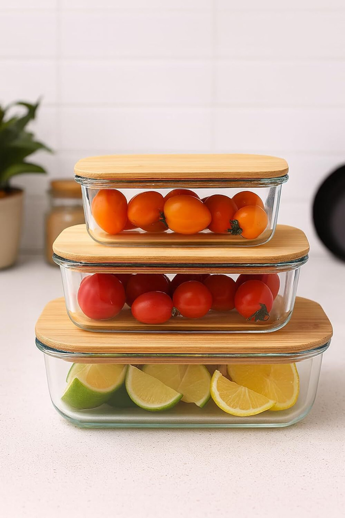 slonama Glass Fridge Container  - 300 ml