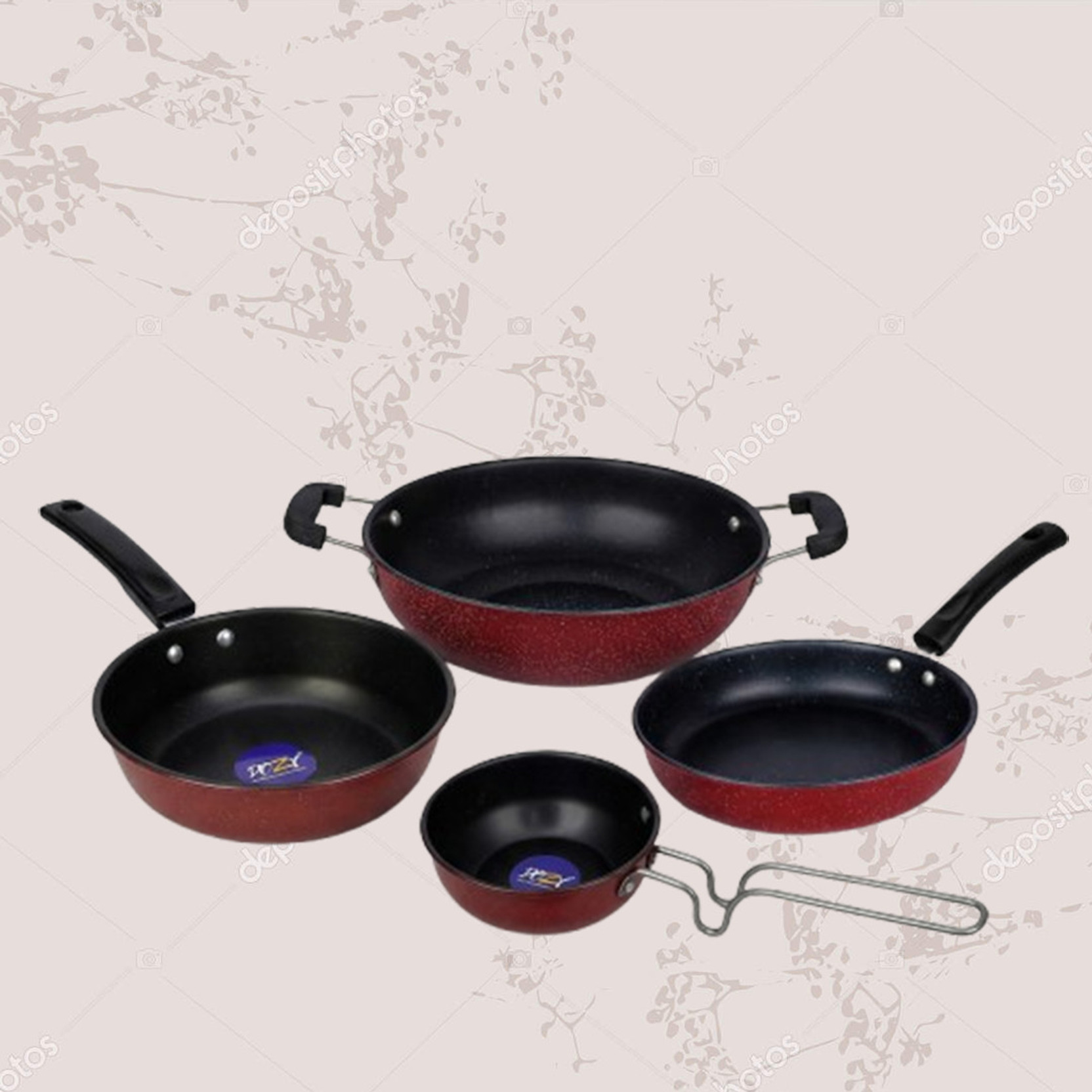 Dozy Induction Bottom Non-Stick Coated Cookware Set (Cast Iron, 4...more