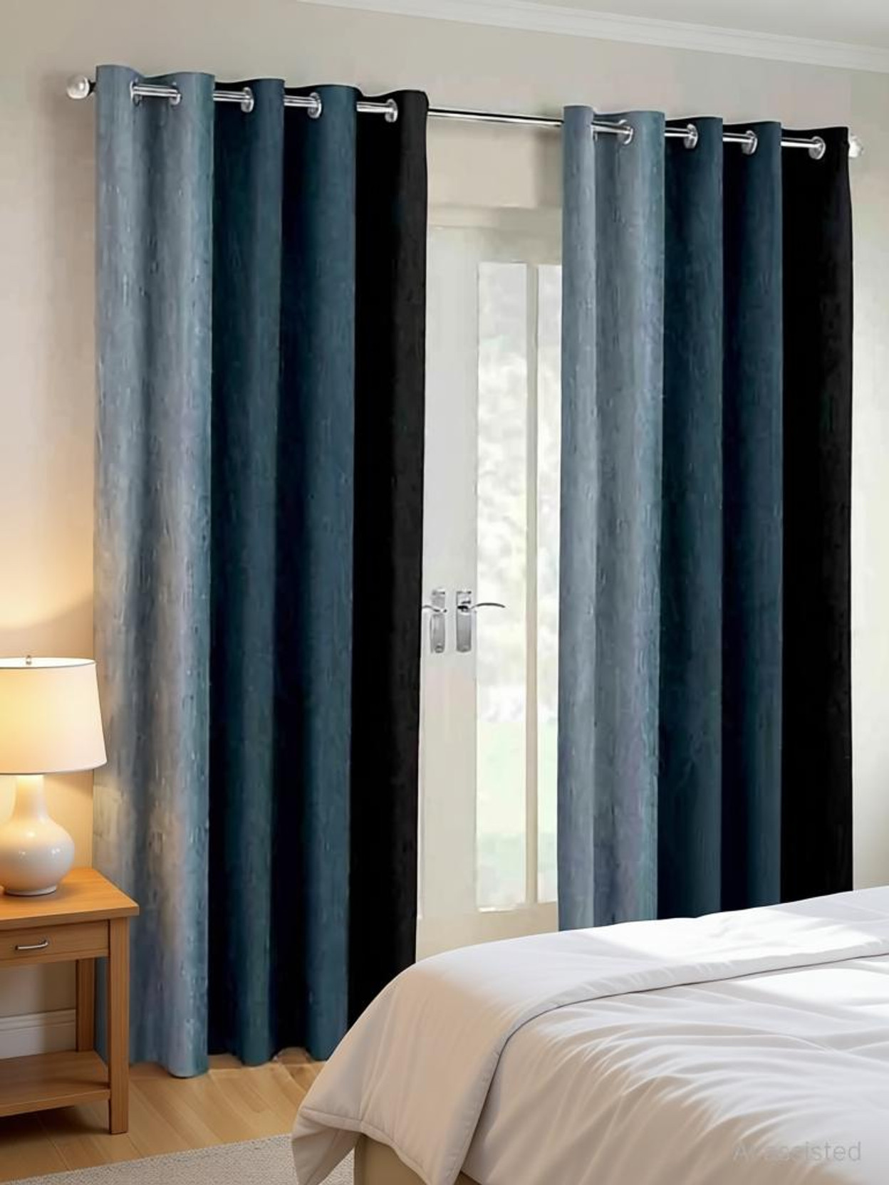 COMFY HOME 213.3 cm (7 ft) Window Polyester Room Darkening Curtain (Pack Of 2)