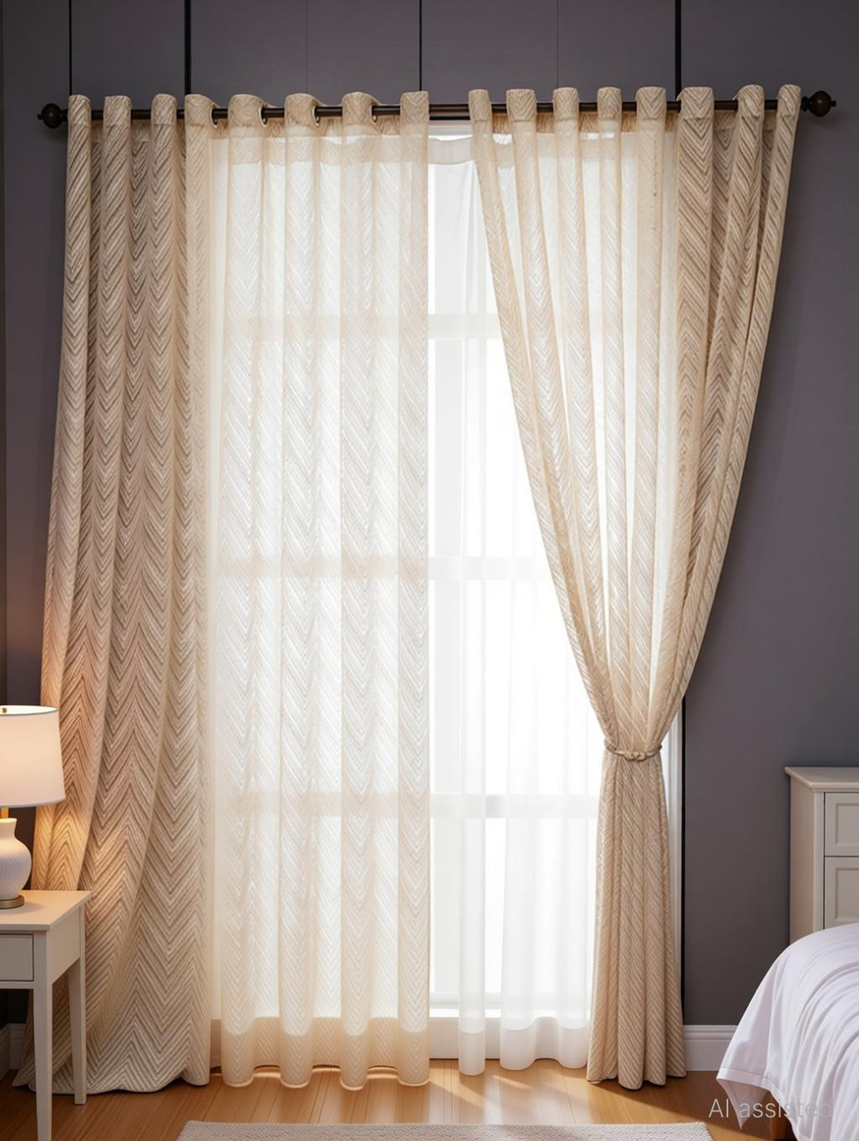 JUBILANT HOME FASHION 274 cm (9 ft) Long Door Net Semi Transparent Curtain (Pack Of 2)