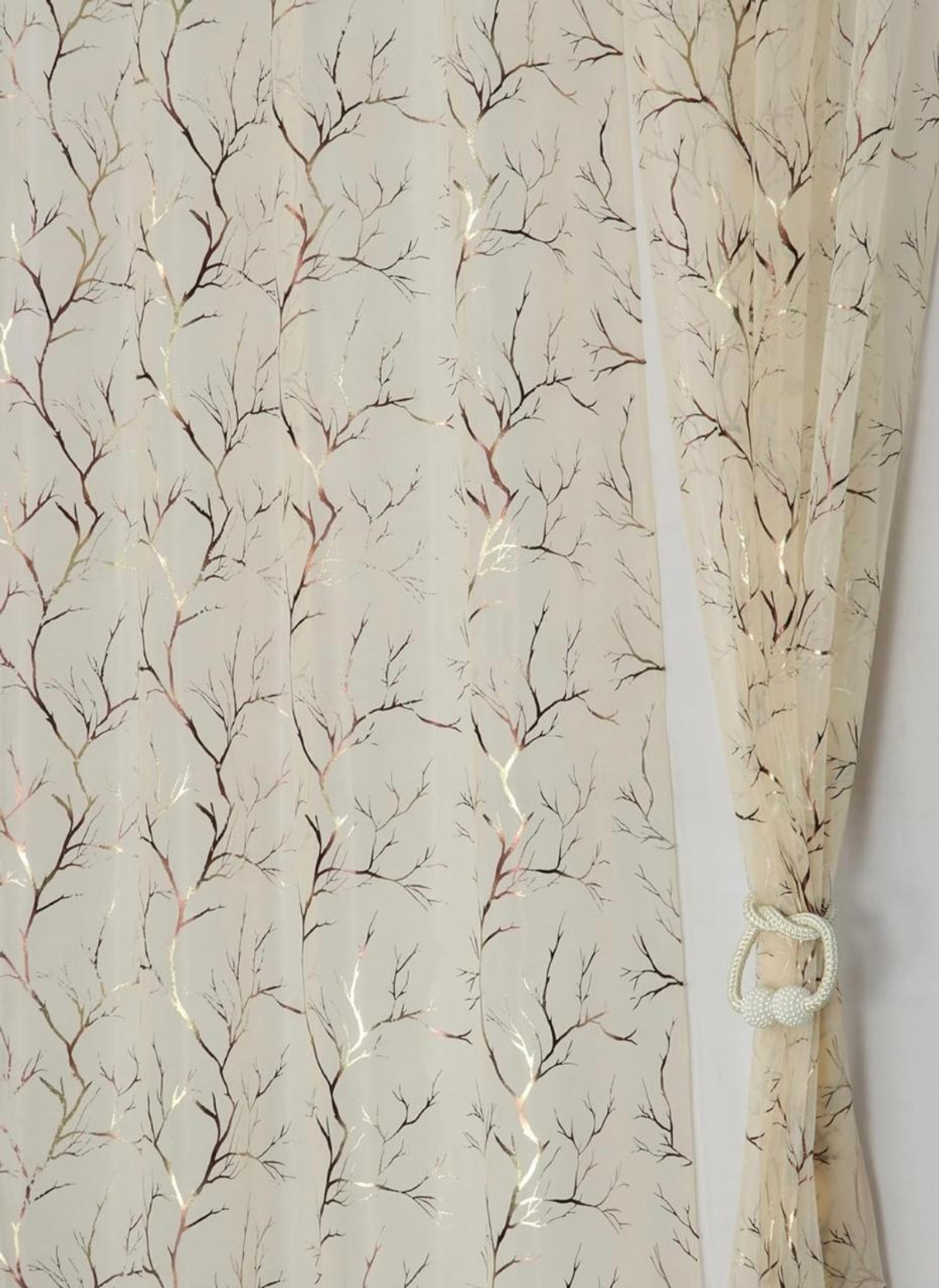 AH ARTSY HOME 275 cm (9 ft) Long Door Tissue, Net Semi Transparent Curtain Single Curtain