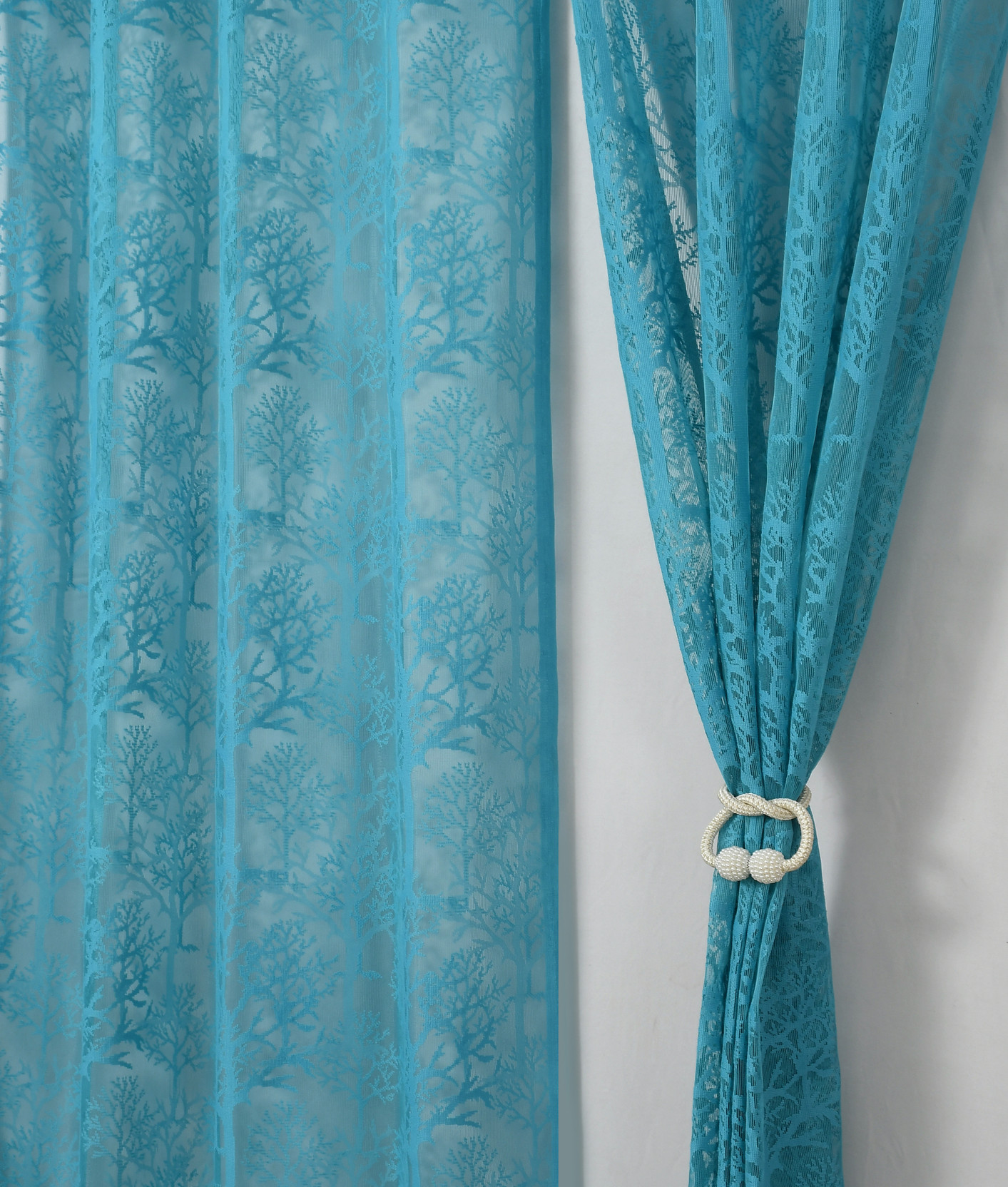Fabrilia 274 cm (9 ft) Long Door Net Semi Transparent Curtain (Pack Of 2)