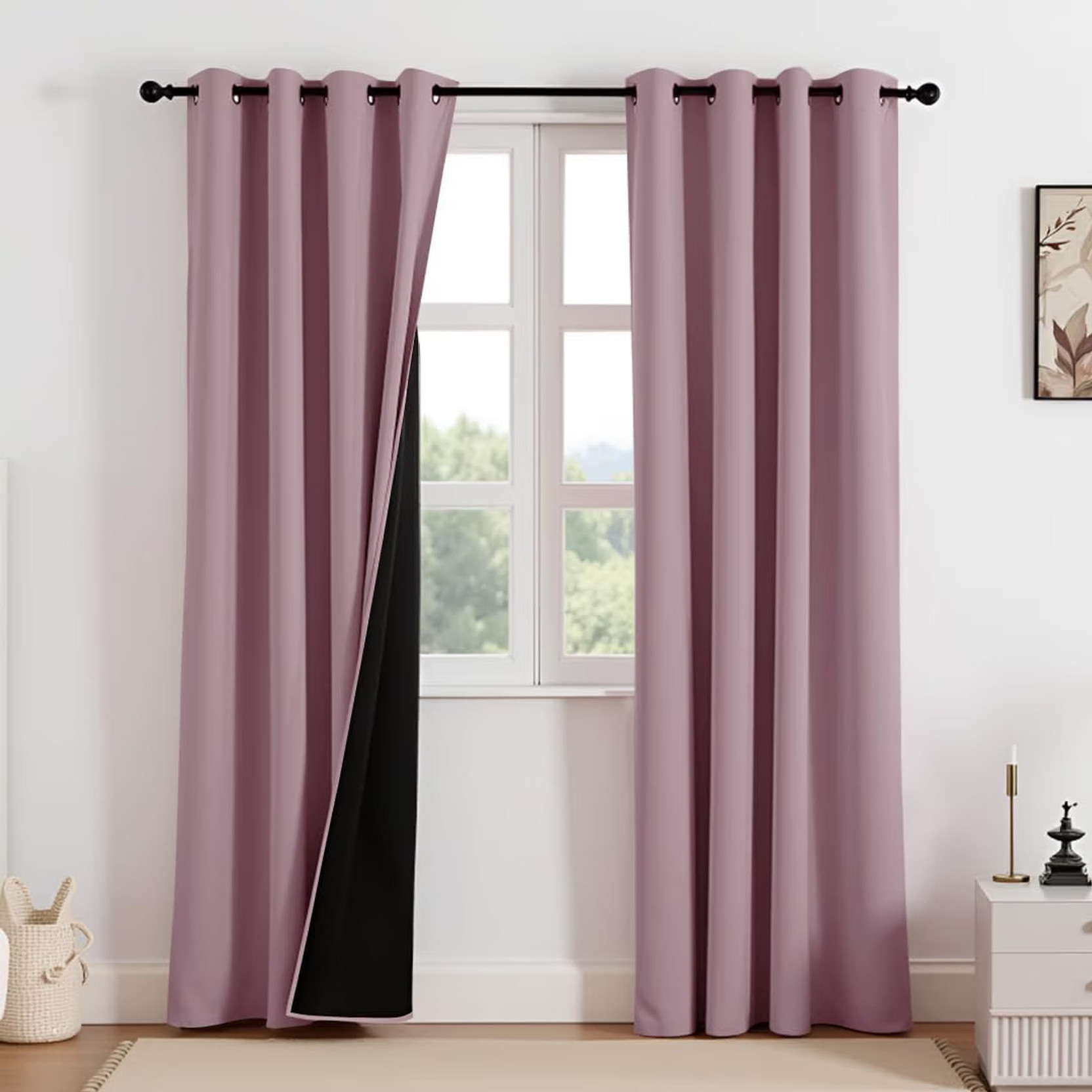HOMEMONDE 213.36 cm (7 ft) Door Polyester Blackout Curtain (Pack Of 2)
