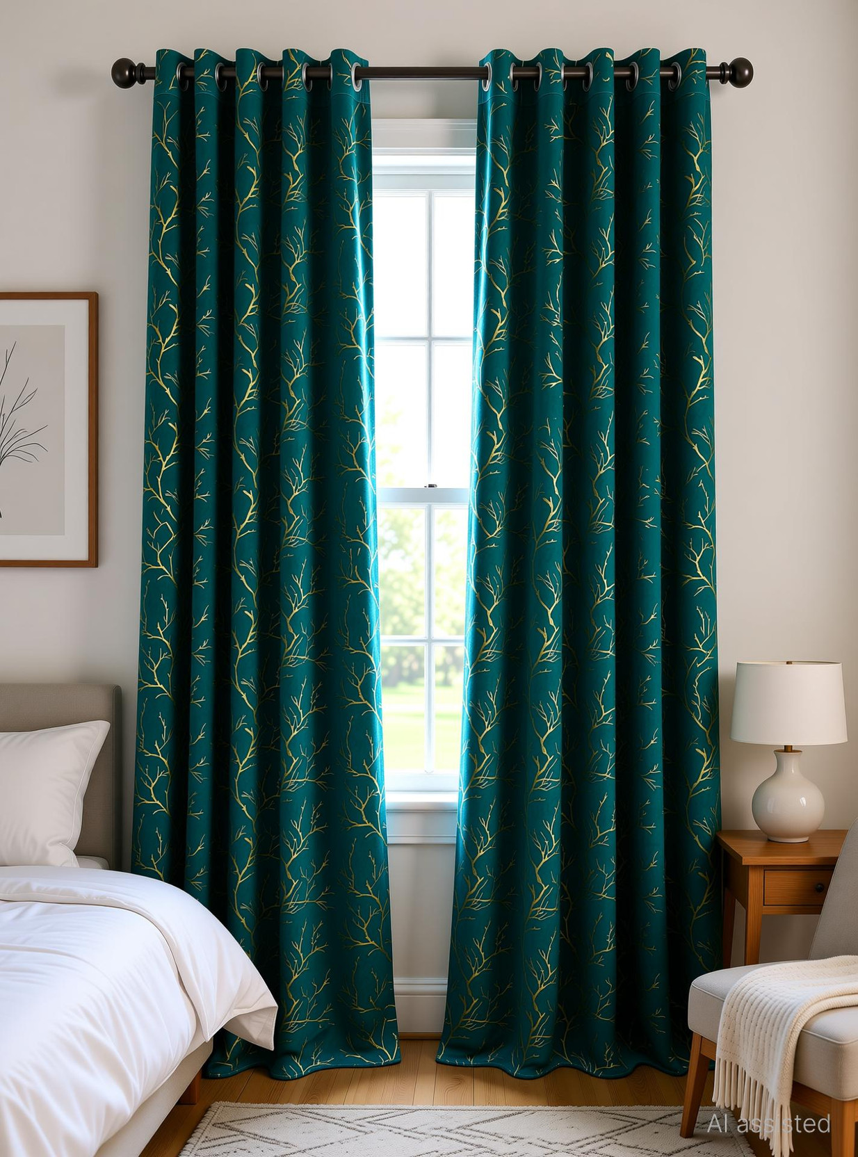 Arick Home 213 cm (7 ft) Door Velvet Blackout Curtain (Pack Of 2)
