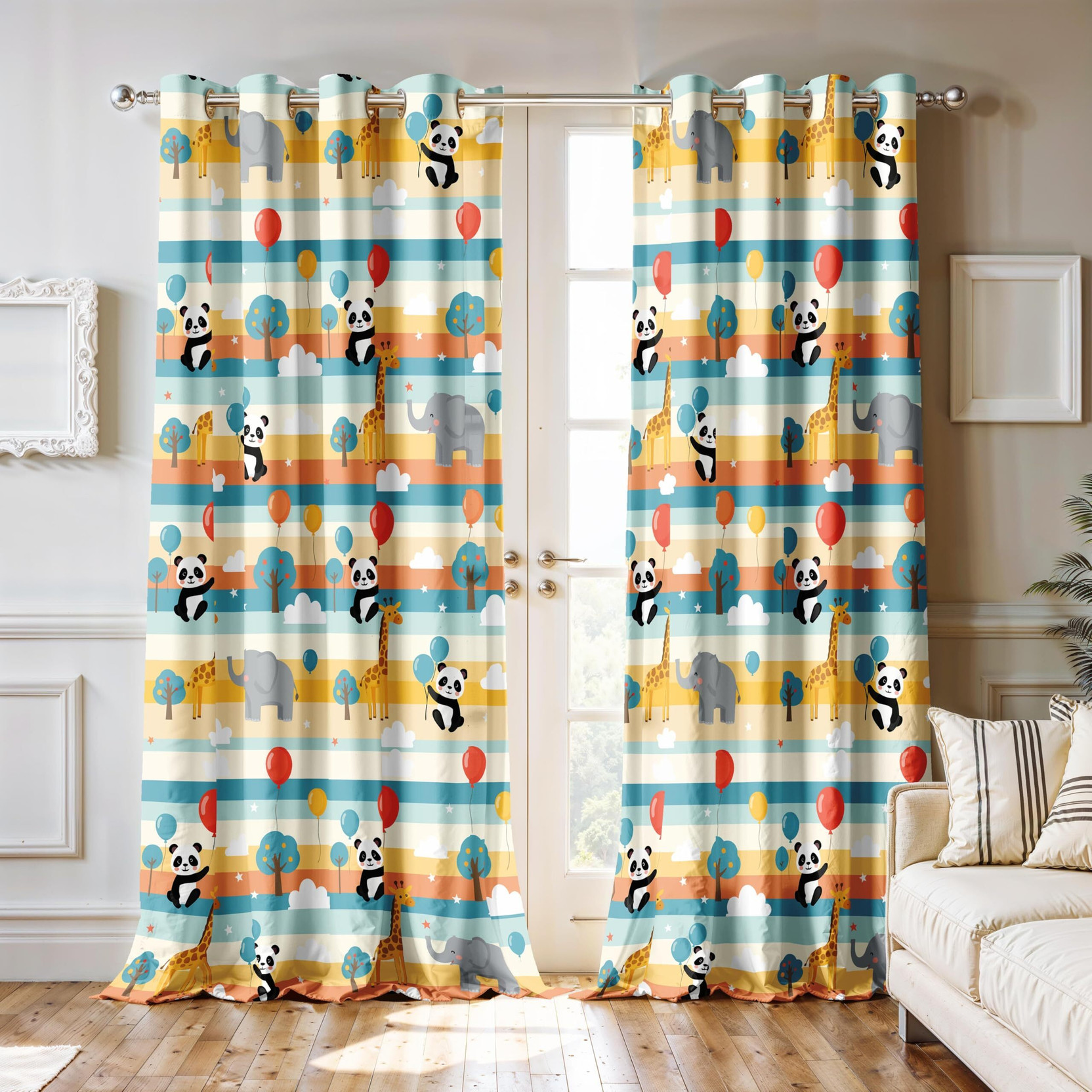 Ultimate Trends 213.36 cm (7 ft) Door Polyester Room Darkening Curtain (Pack Of 2)