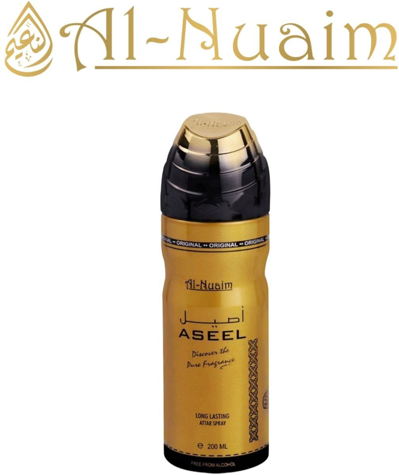 Al-Nuaim Aseel Deodorant Spray Rich Oriental Aroma Long Lasting Fresh Body Mist Care Body Spray  -  For Men & Women
