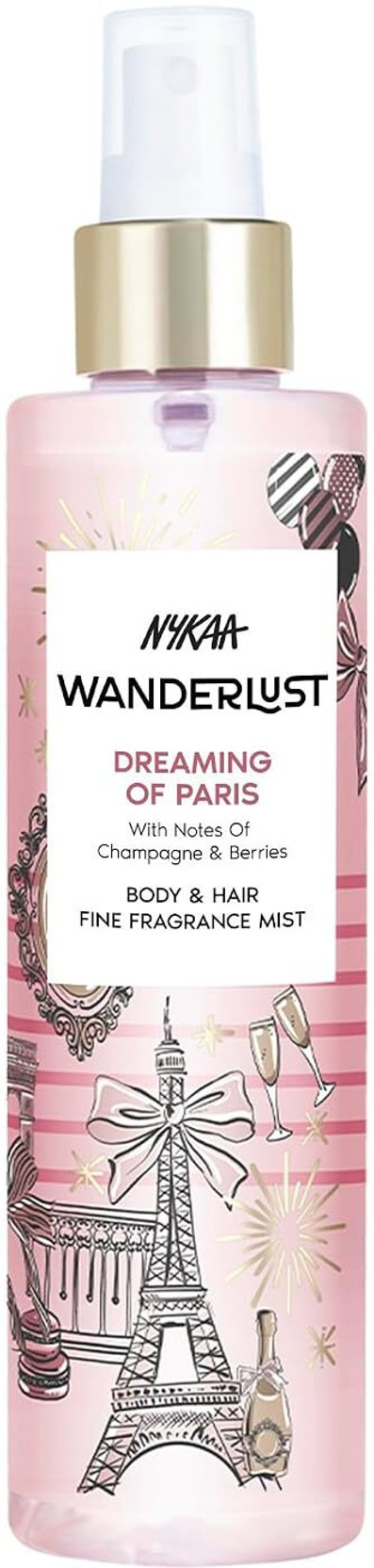 NYKAA Wanderlust Dreaming of Paris Fruity Perfume Body & Hair Mist Body Mist  -  For Women