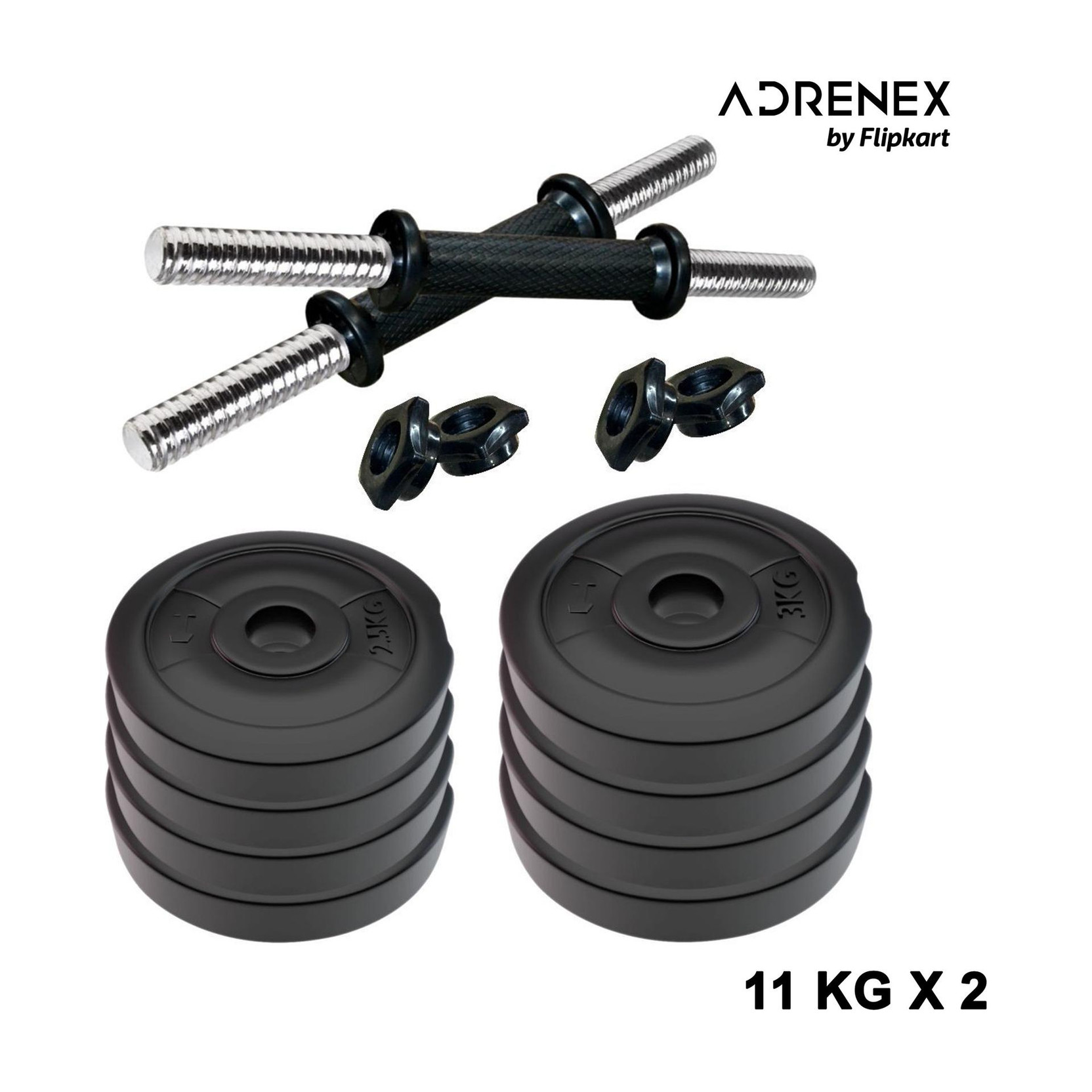 Adrenex 22 Kg PVC Home Gym Adjustable Dumbbell