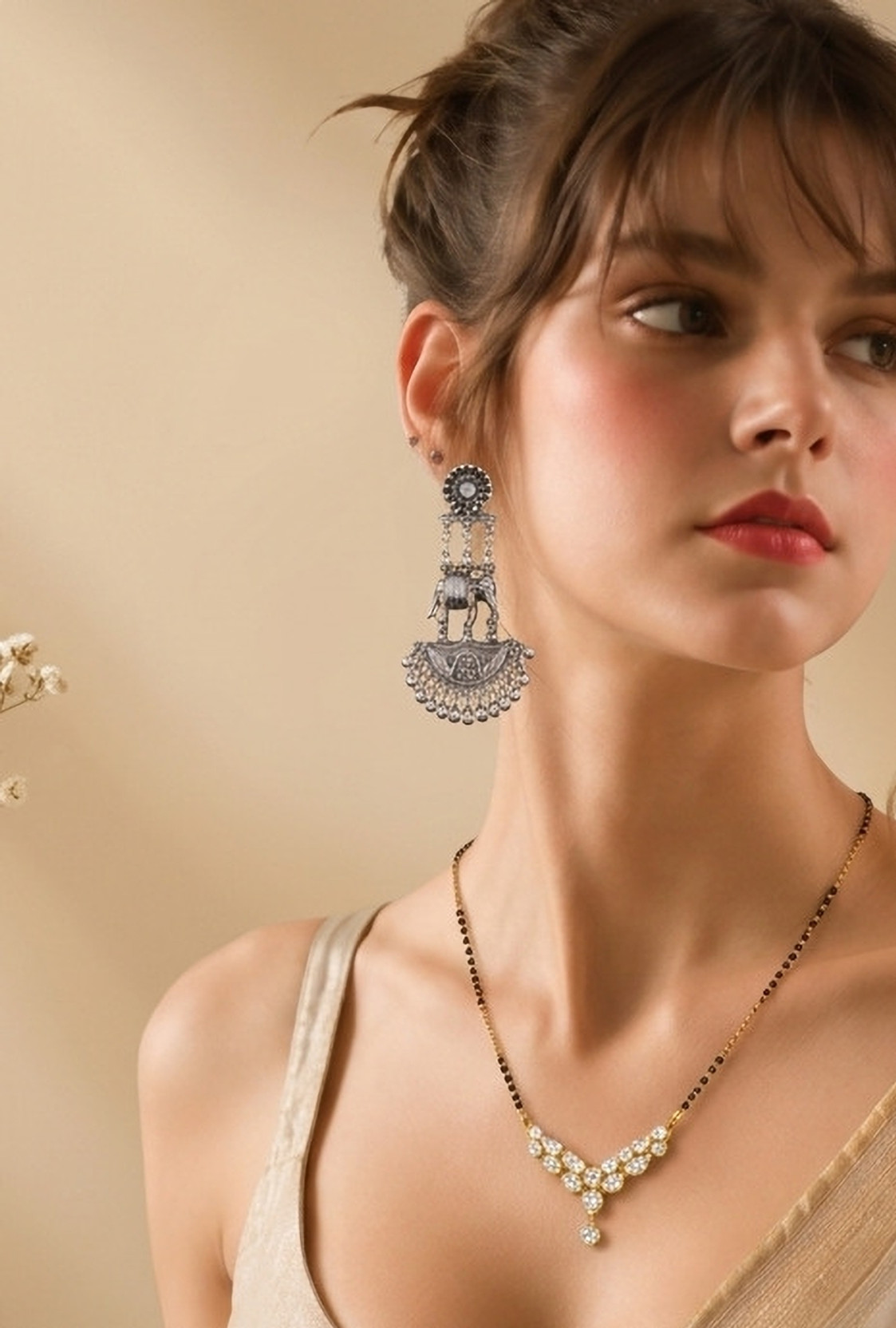 Oxidized Elephant Jhumka Drop Earrings for Women Alloy Drops & Danglers, Jhumki Earring