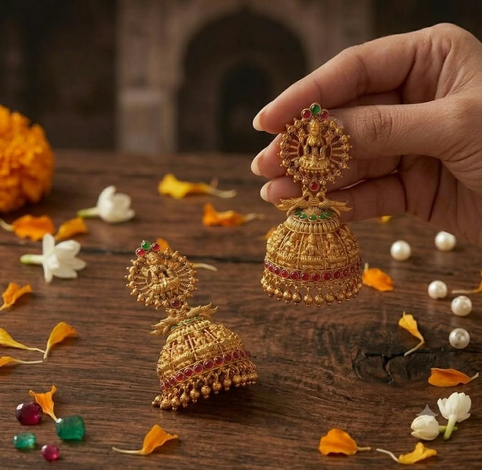 JUMKHA_2 Brass Jhumki Earring, Drops & Danglers