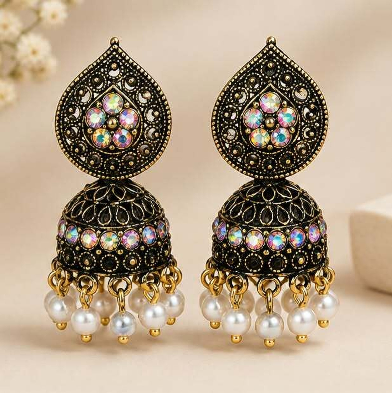 Traditional Jhumka Alloy Jhumki Earring, Drops & Danglers