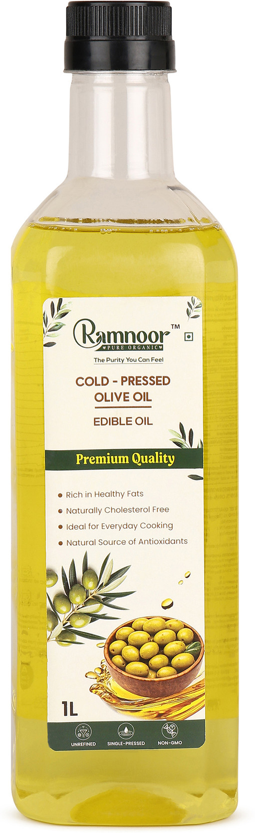 Ramnoor Pure Organic Cold Pressed Olive Oil 1L Olive Oil
