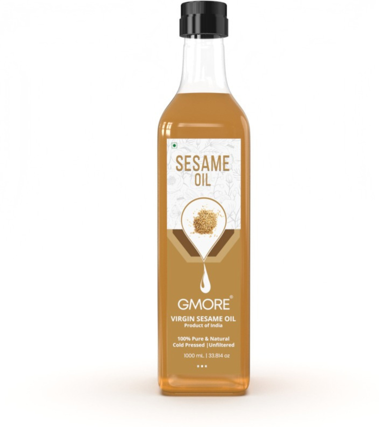 Gmore Cold - Pressed - Virgin - Sesame - Gingelly - Til Oil - 100% Pure & Natural Sesame Oil