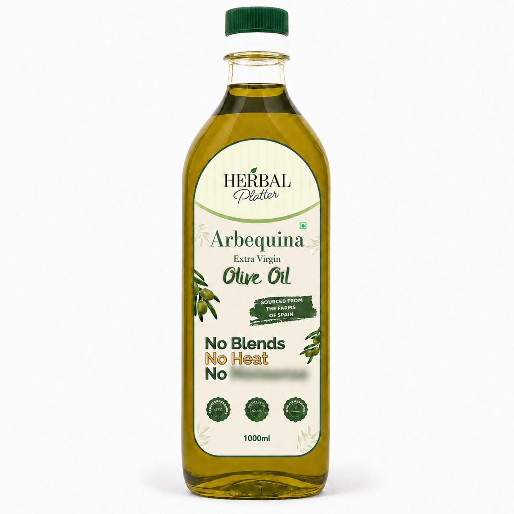 Herbal Platter Arbequina Extra Virgin Olive Oil, Spanish, 100% Single Variety, No Blend Olive Oil