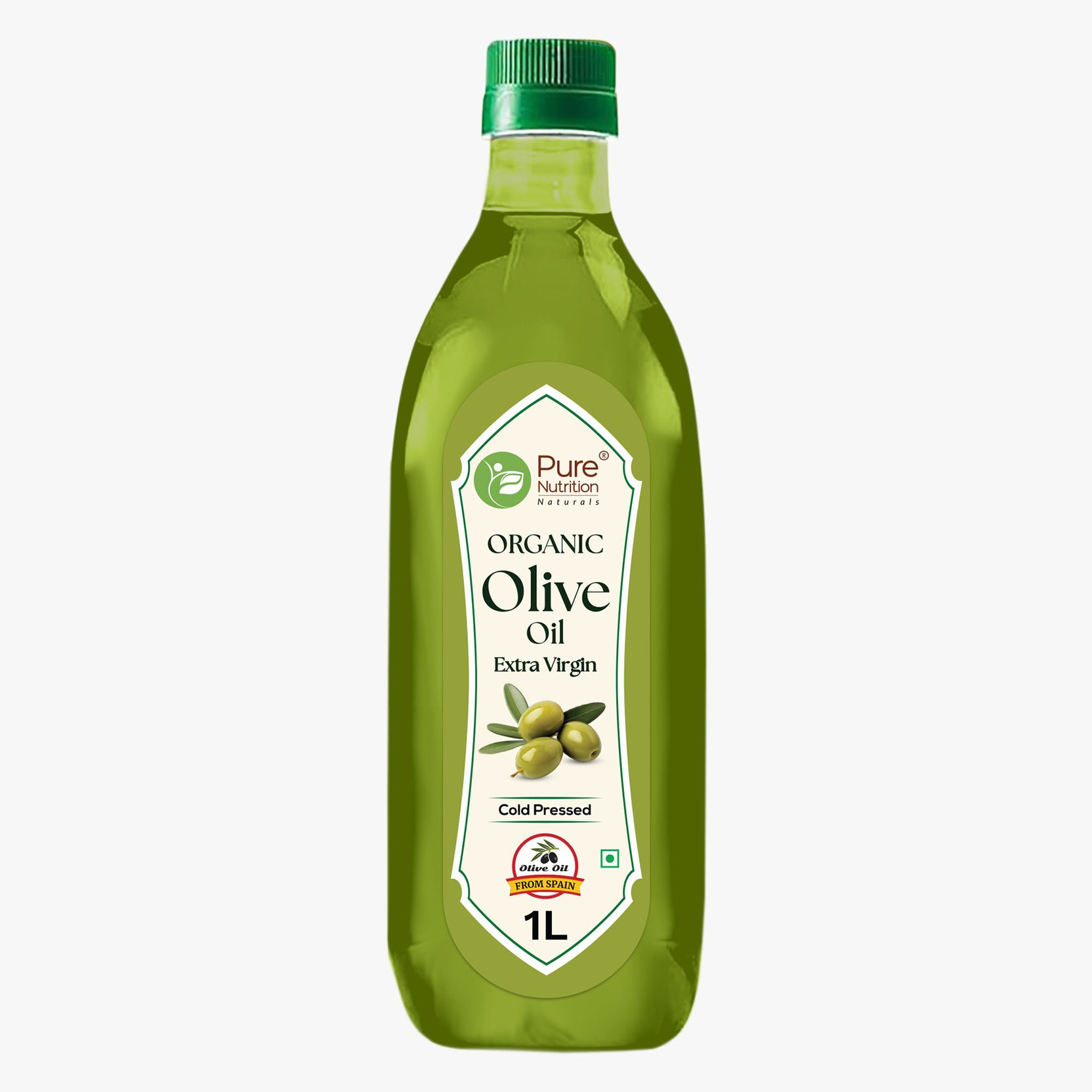 Pure Nutrition Extra Virgin Olive Oil Raw Cold Pressed 100% Pure for Cooking, Salad Dressing Olive Oil