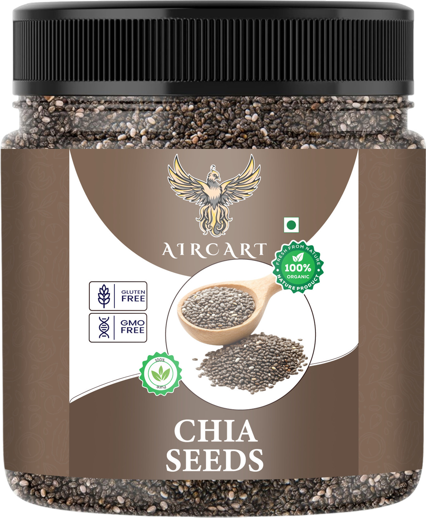 AIRCART AIRCART Premium Organic Chia Seeds Gluten Free GMO Free Natural Superfood Chia Seeds