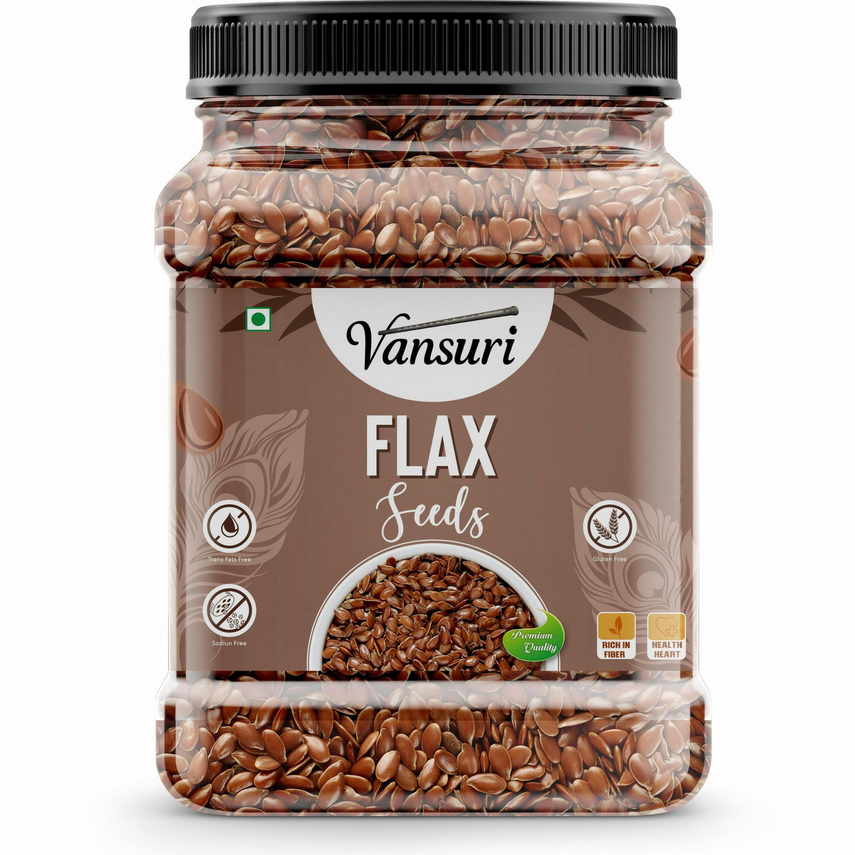 VANSURI Raw Flax seeds Rich in Omega 3, Zinc & Protein/ Alsi Seed...more