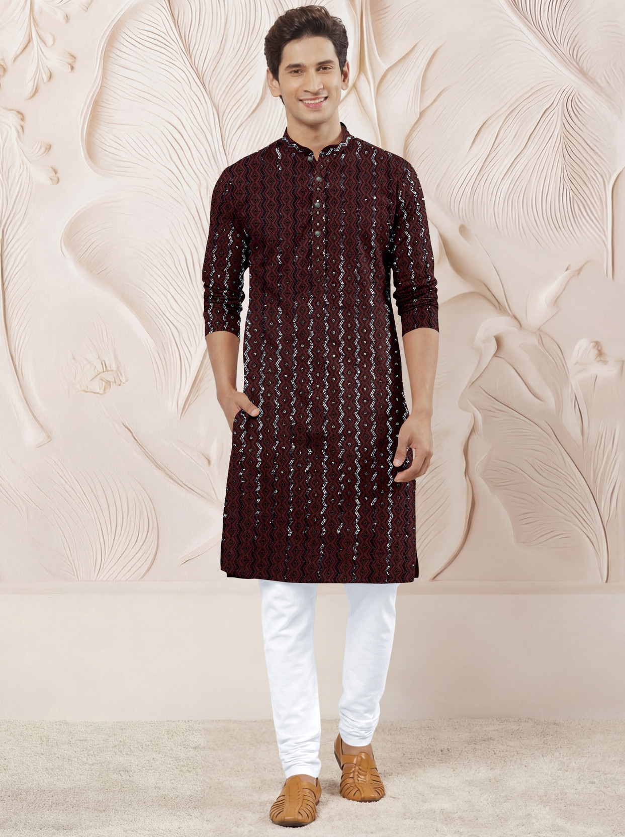 Men Pure Cotton Kurta Pyjama Set