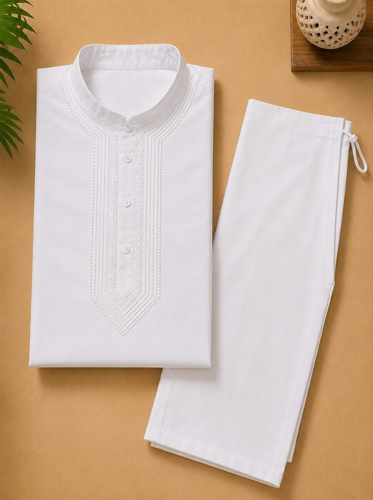 Men Pure Cotton Kurta Pyjama Set