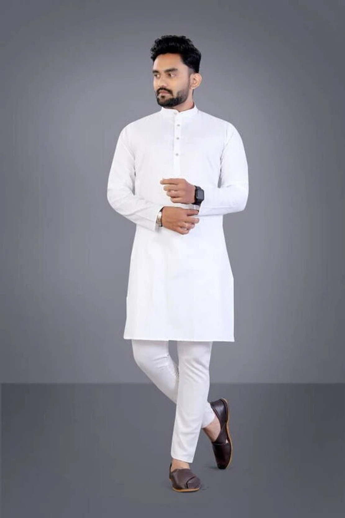Men Pure Cotton Kurta Pyjama Set