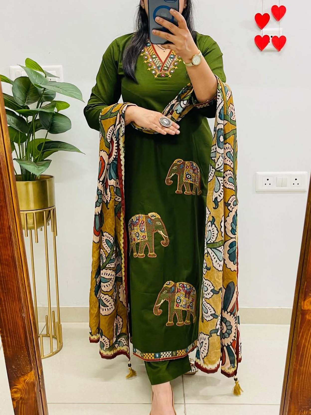 Women Pure Cotton Kurta Pant Dupatta Set