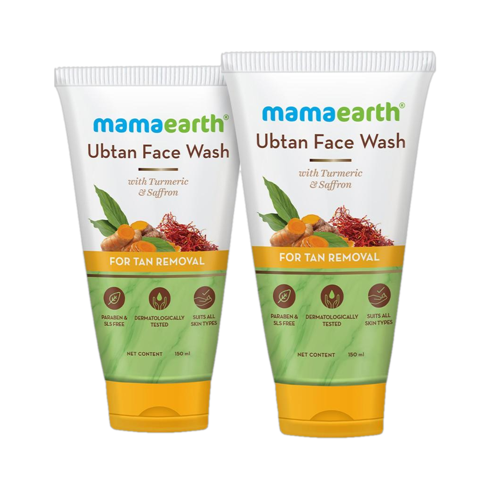 Mamaearth Ubtan Natural Face Wash (150ml x 2)